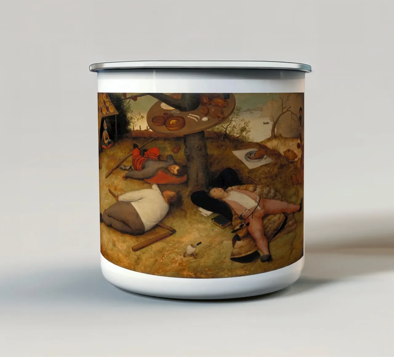 Pieter Brueghel il vecchio - La terra di Cockayne tazza in smalto da ARTOTHEK