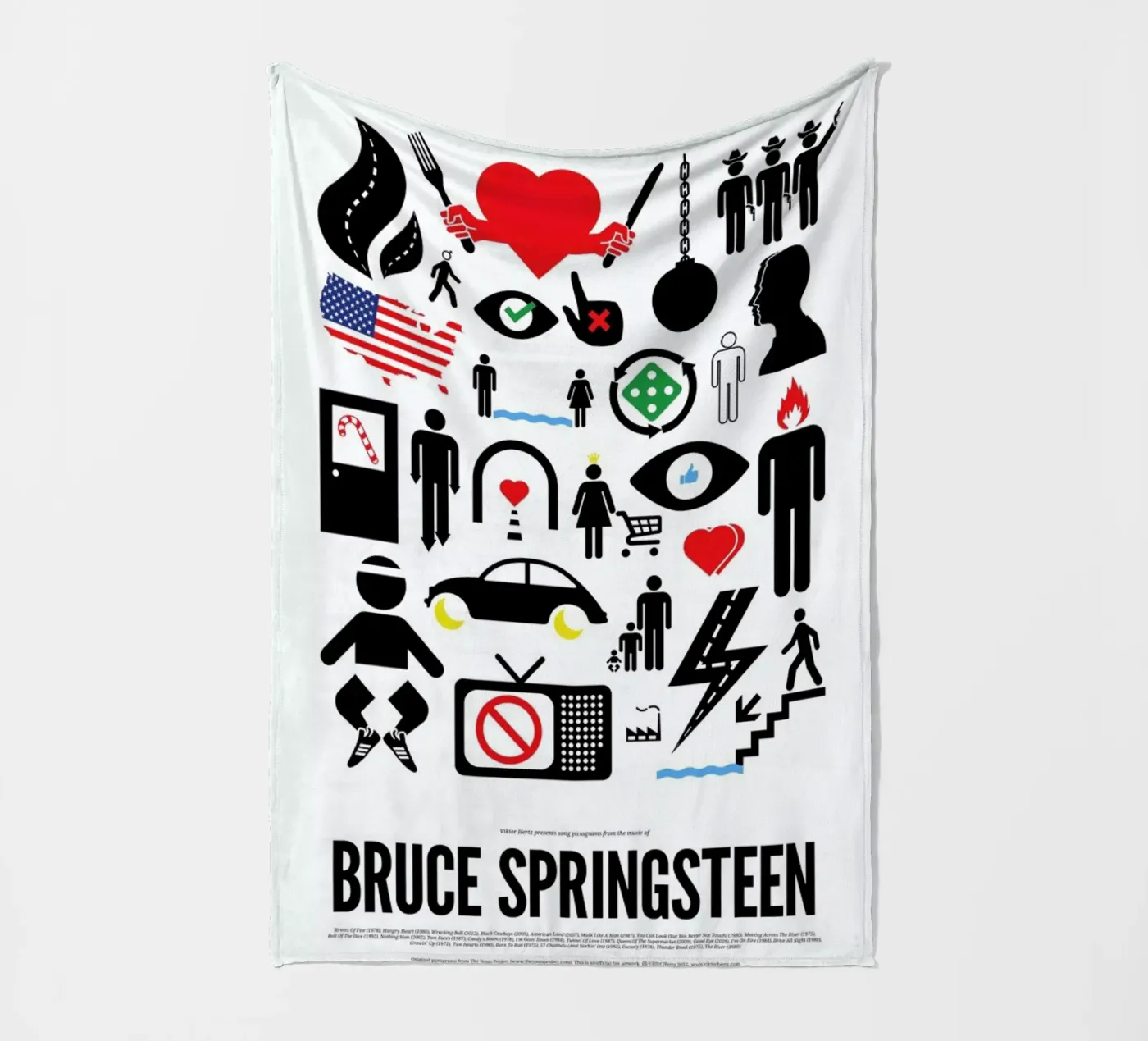 Bruce Springsteen fleecedeken van Viktor Hertz
