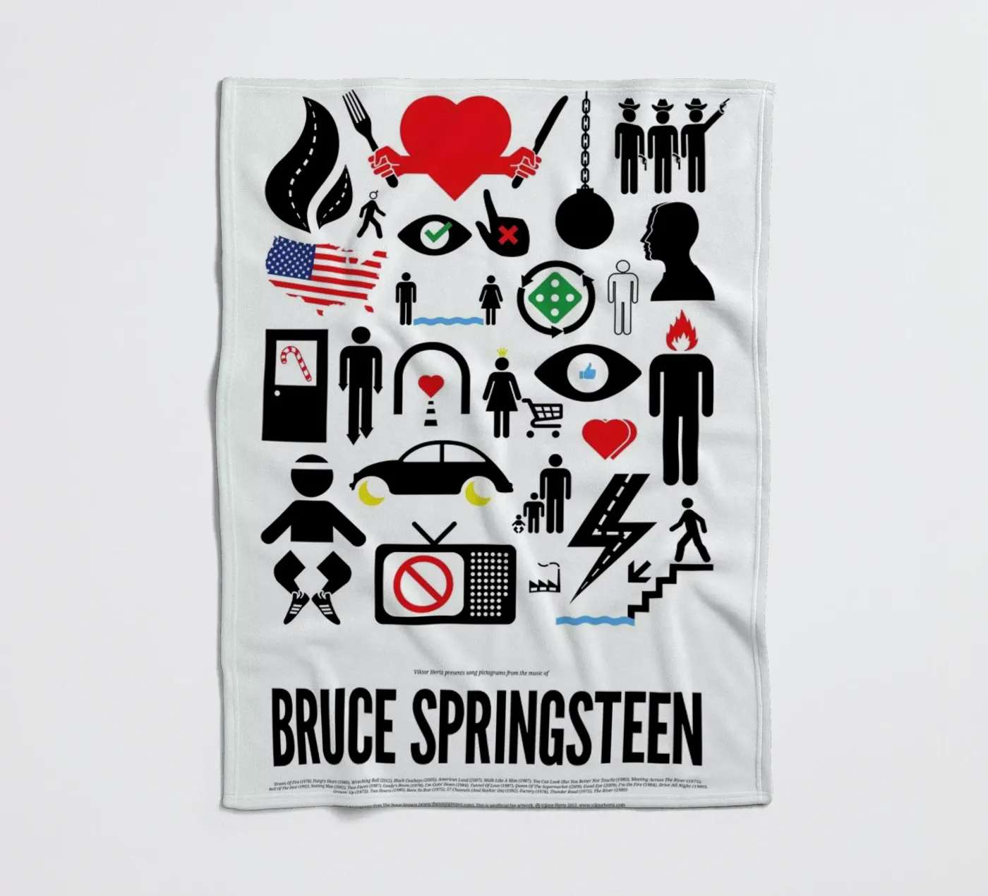 Bruce Springsteen fleecedeken van Viktor Hertz
