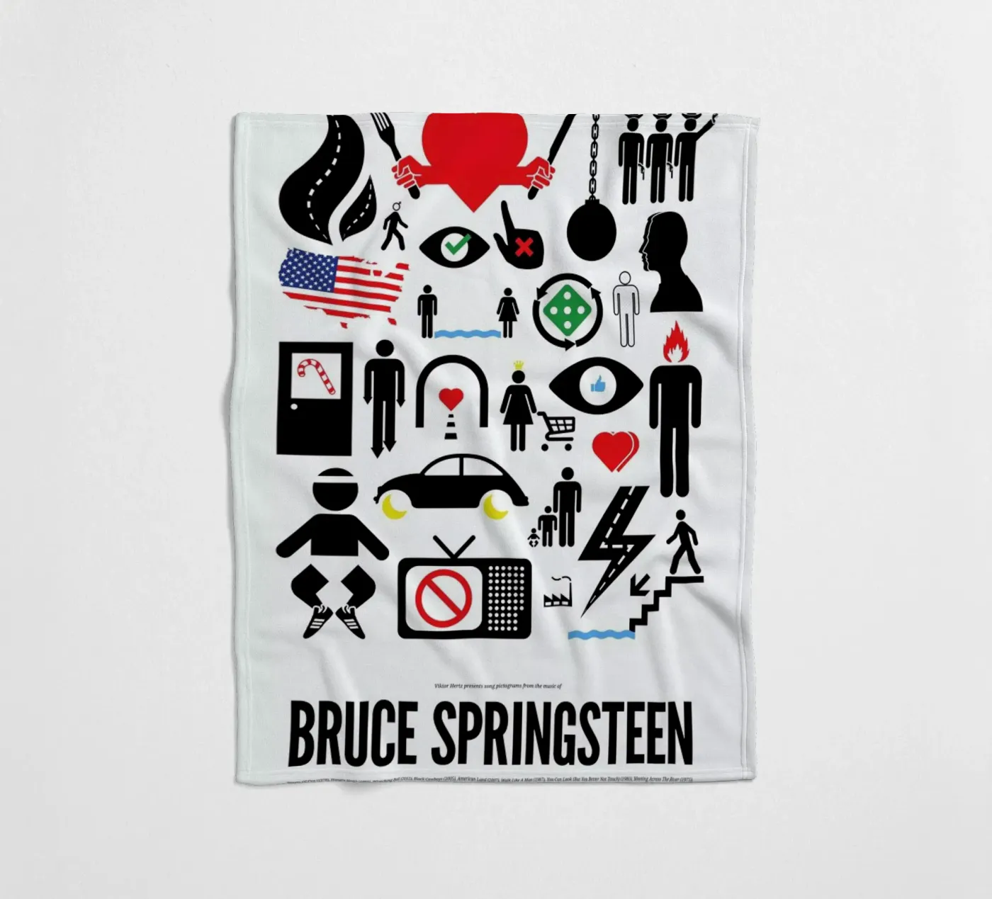 Bruce Springsteen fleecedeken van Viktor Hertz