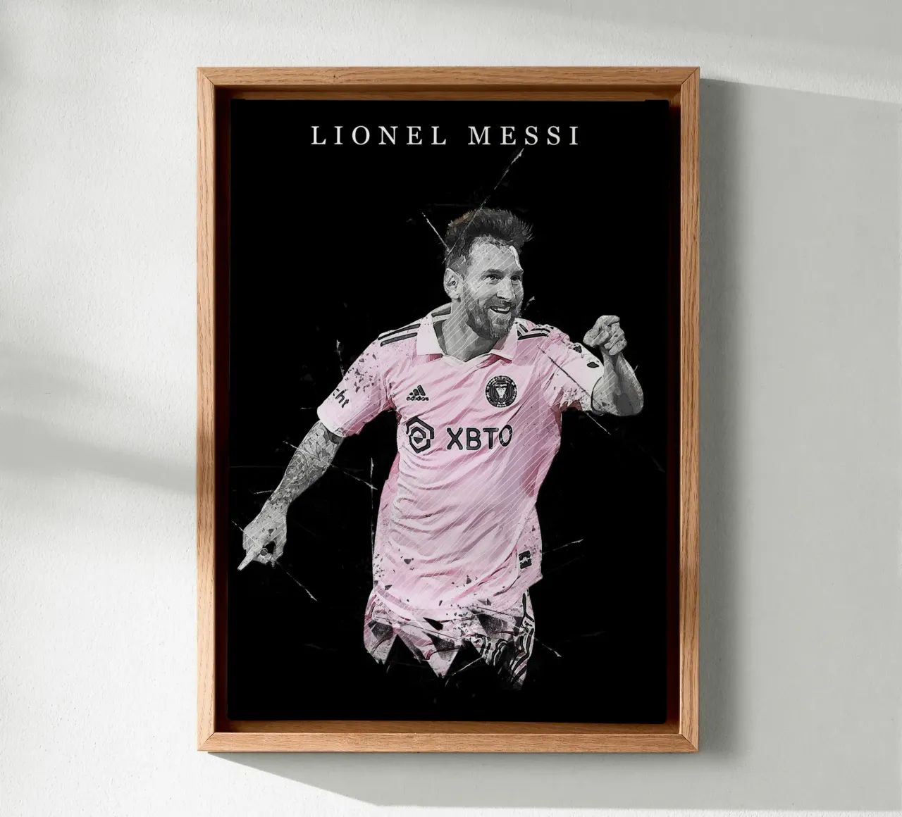 Lionel Messi Inter Miani tela con Cornice a cassetta da tenten