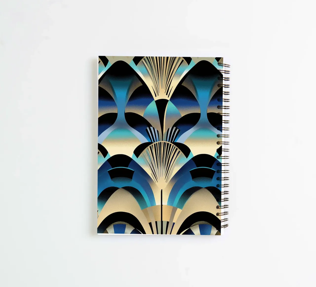 Art déco spiral notebook by Nikis Art Studio