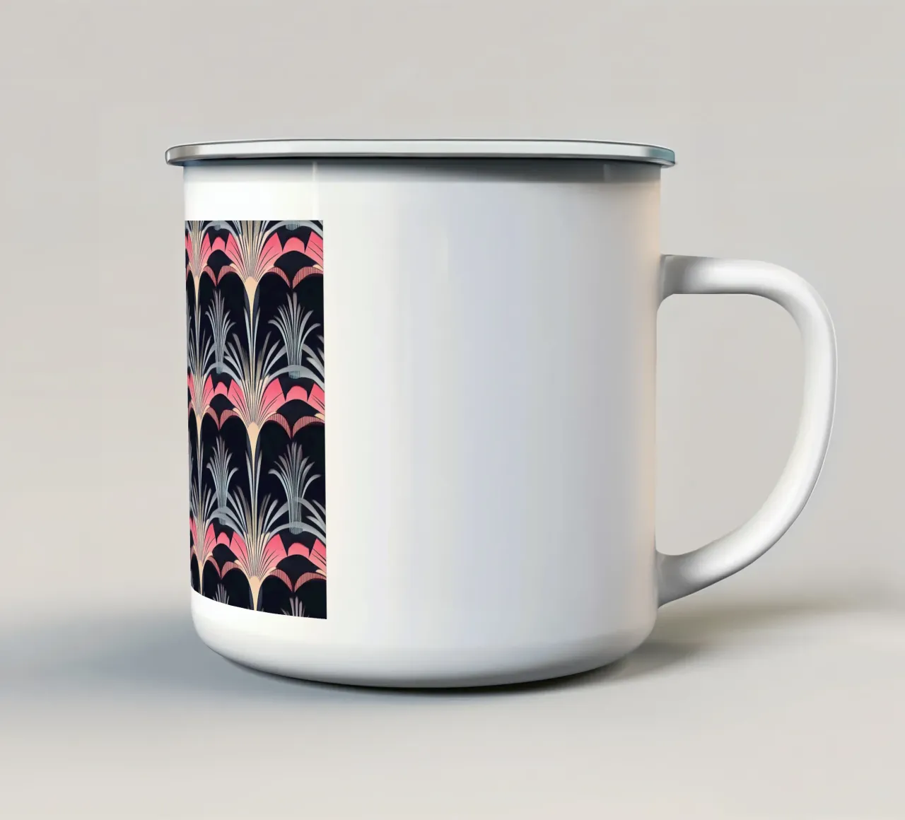 Art déco "The Geometry of Glam" tazza in smalto da Nikis Art Studio