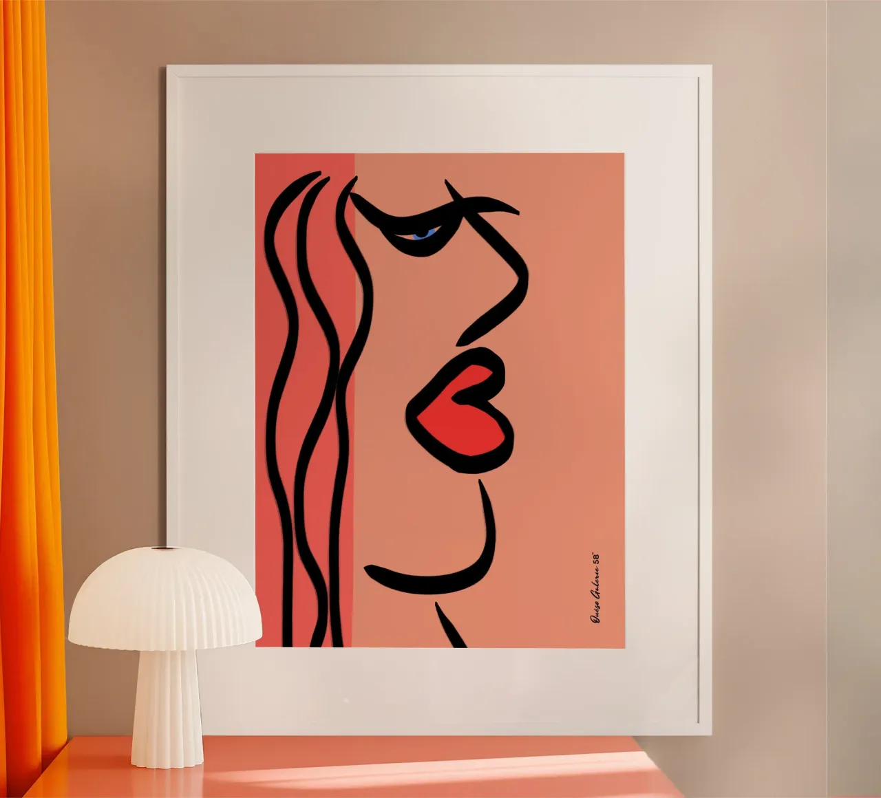 Gentle Glow poster con telaio in legno da Mike Leymi