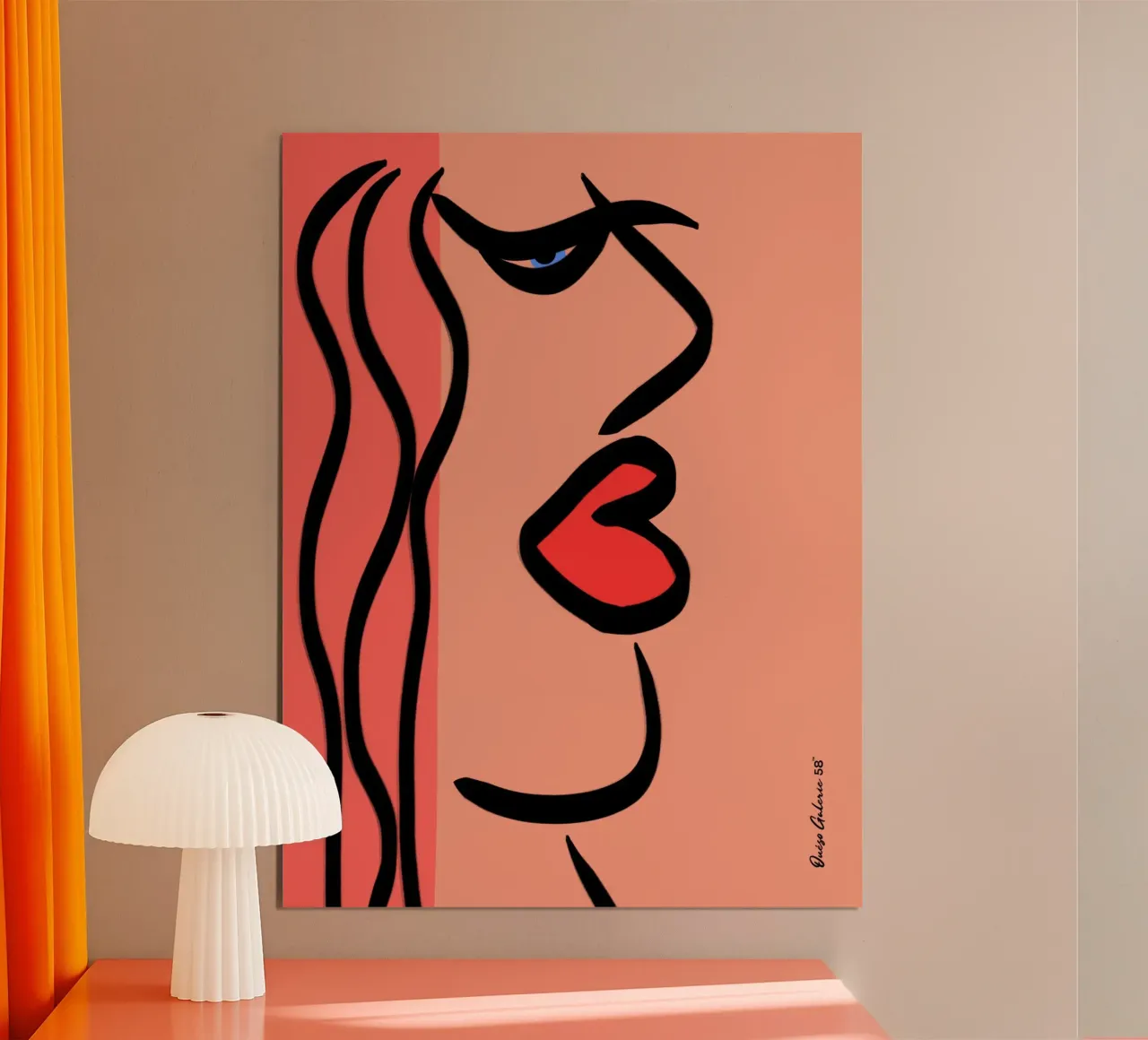 Gentle Glow poster con telaio in legno da Mike Leymi