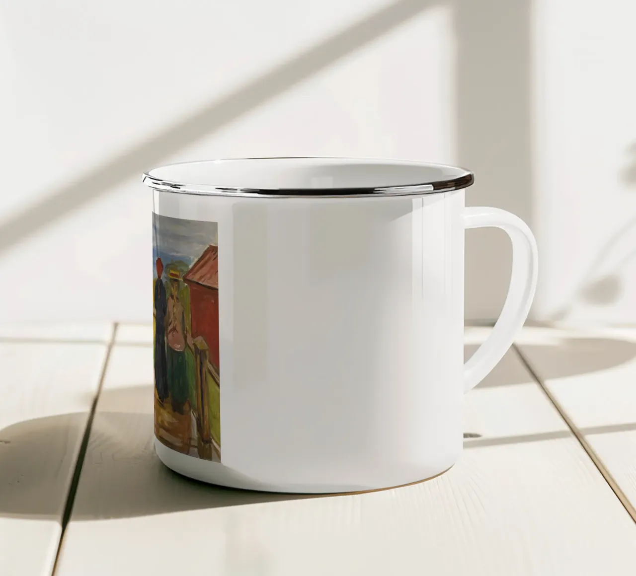 Edvard Munch - Sulla veranda tazza in smalto da ARTOTHEK