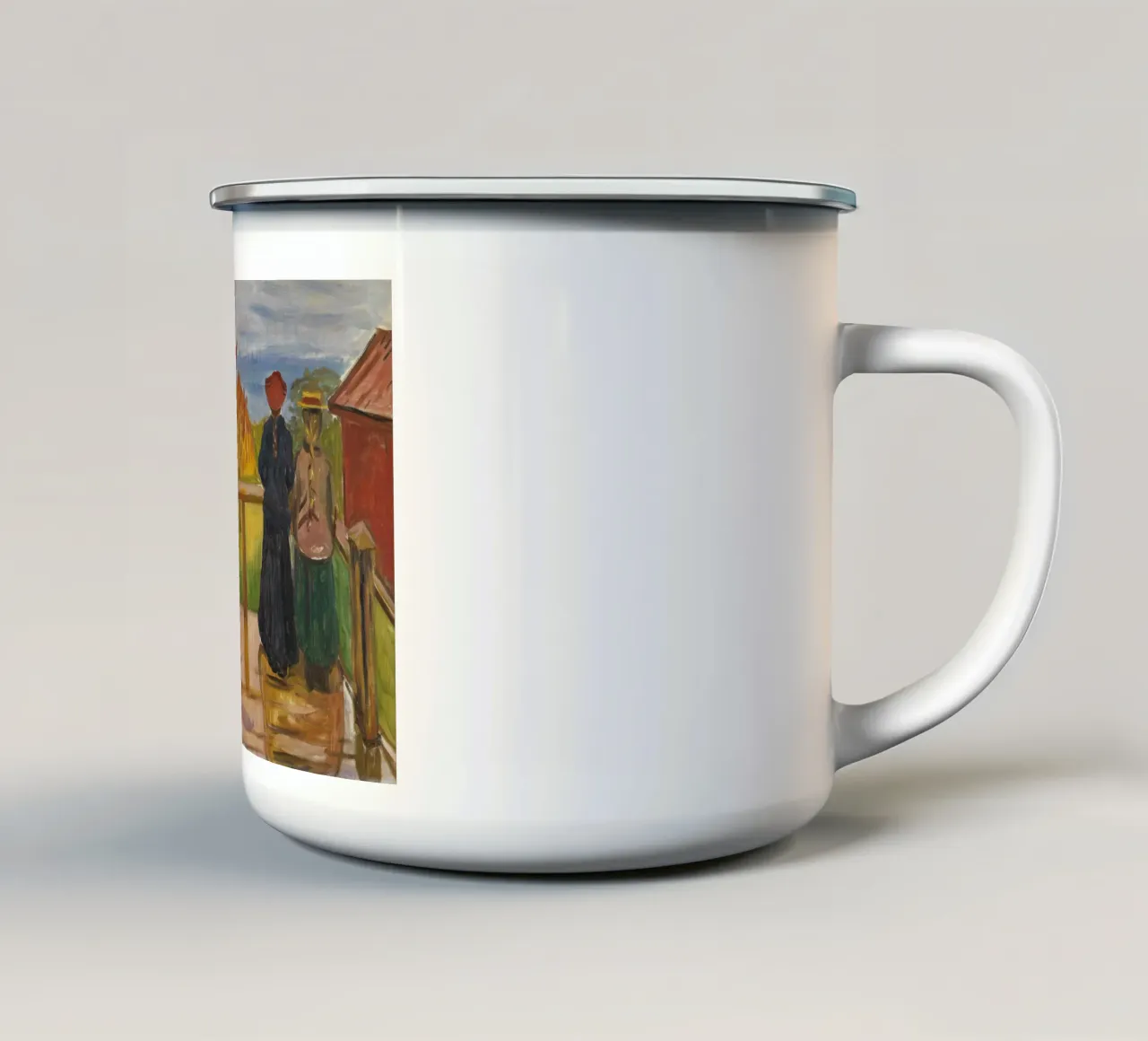 Edvard Munch - Sulla veranda tazza in smalto da ARTOTHEK