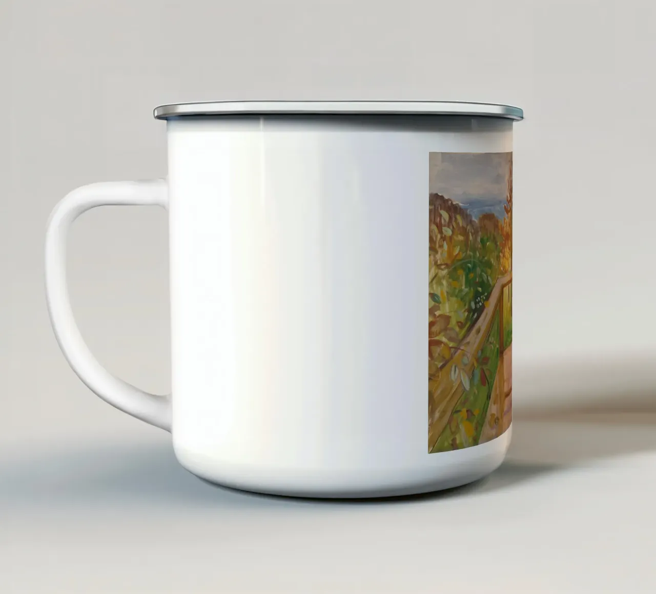 Edvard Munch - Sulla veranda tazza in smalto da ARTOTHEK