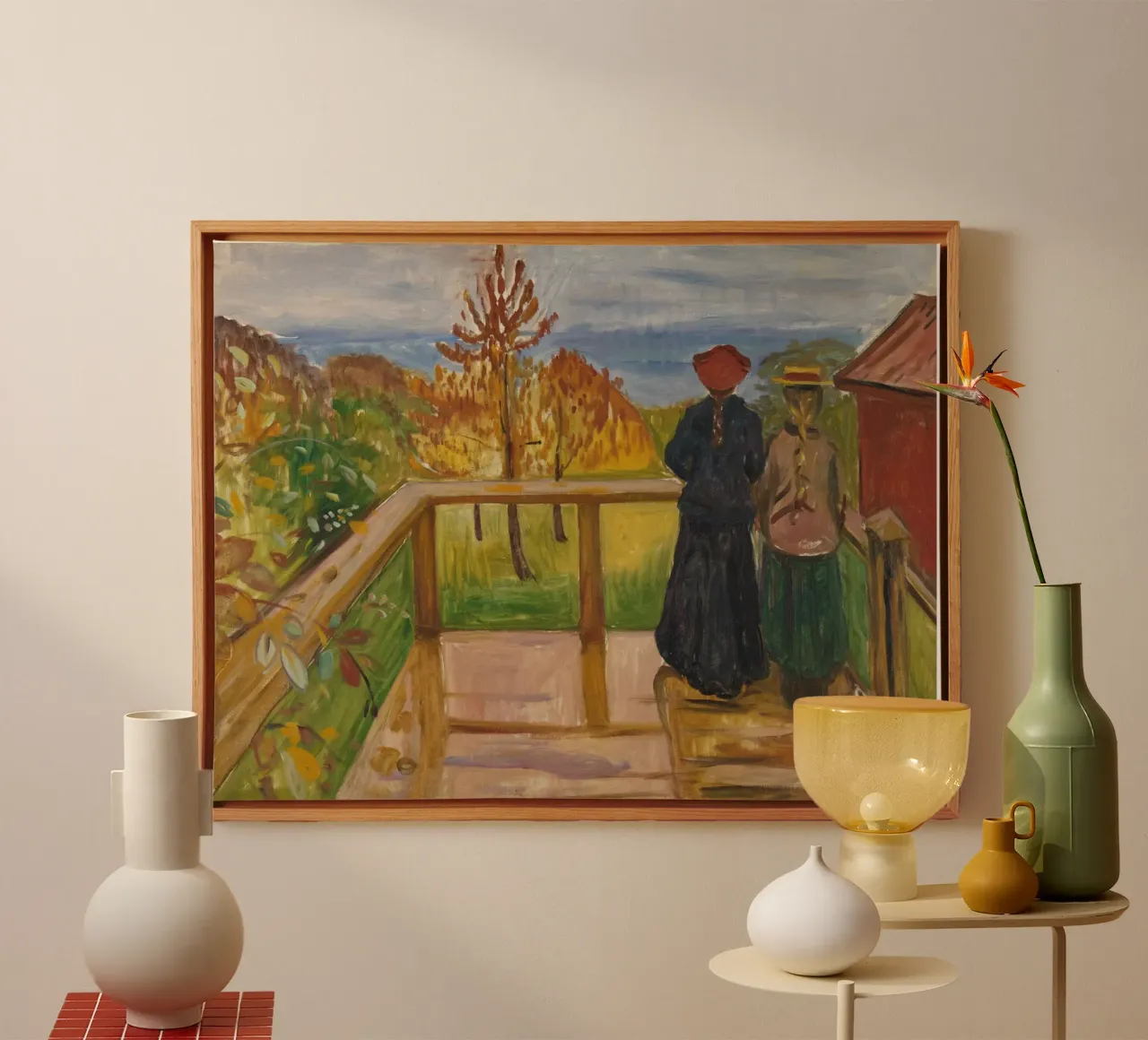 Edvard Munch - Sulla veranda tela con Cornice a cassetta da ARTOTHEK