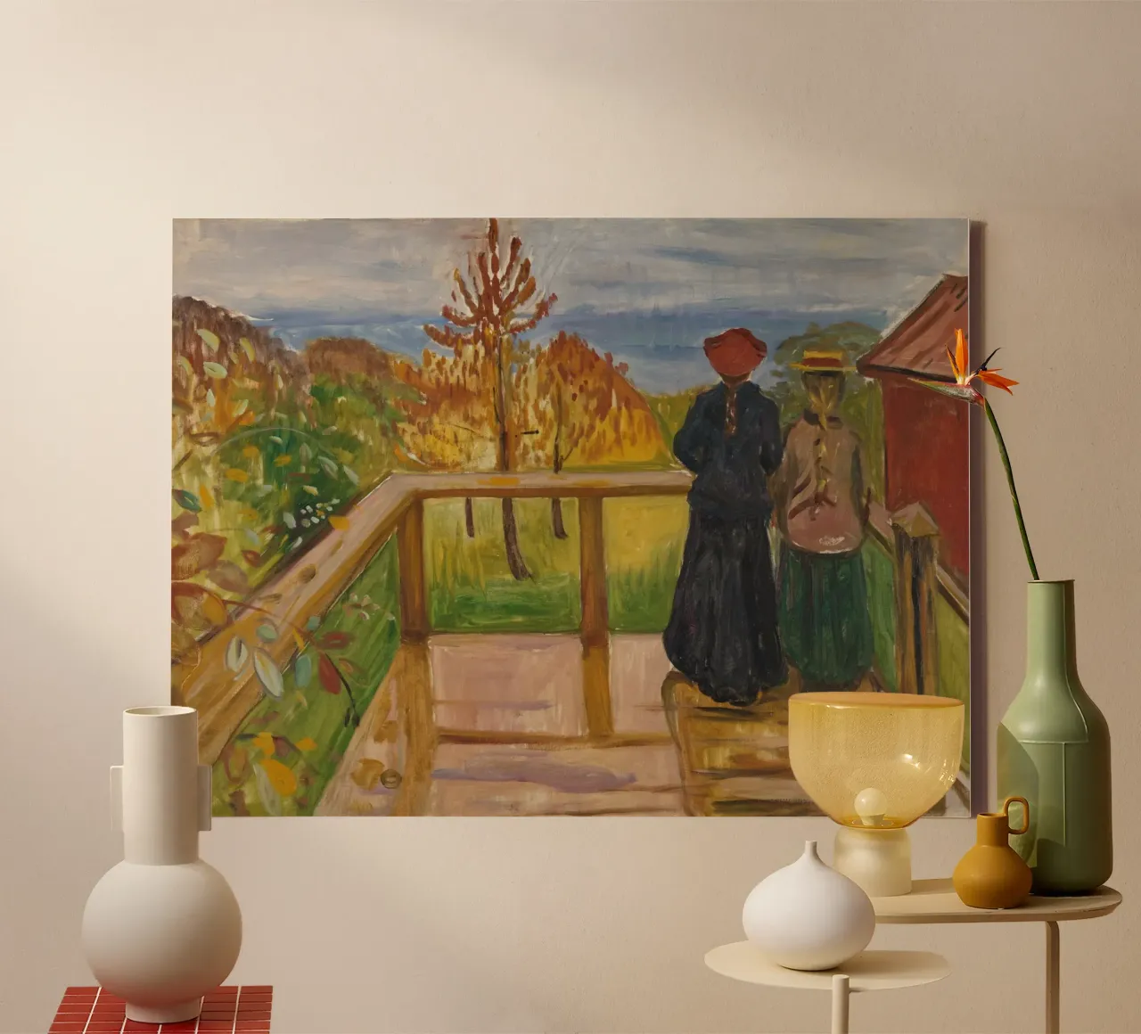 Edvard Munch - Sulla veranda tela con Cornice a cassetta da ARTOTHEK