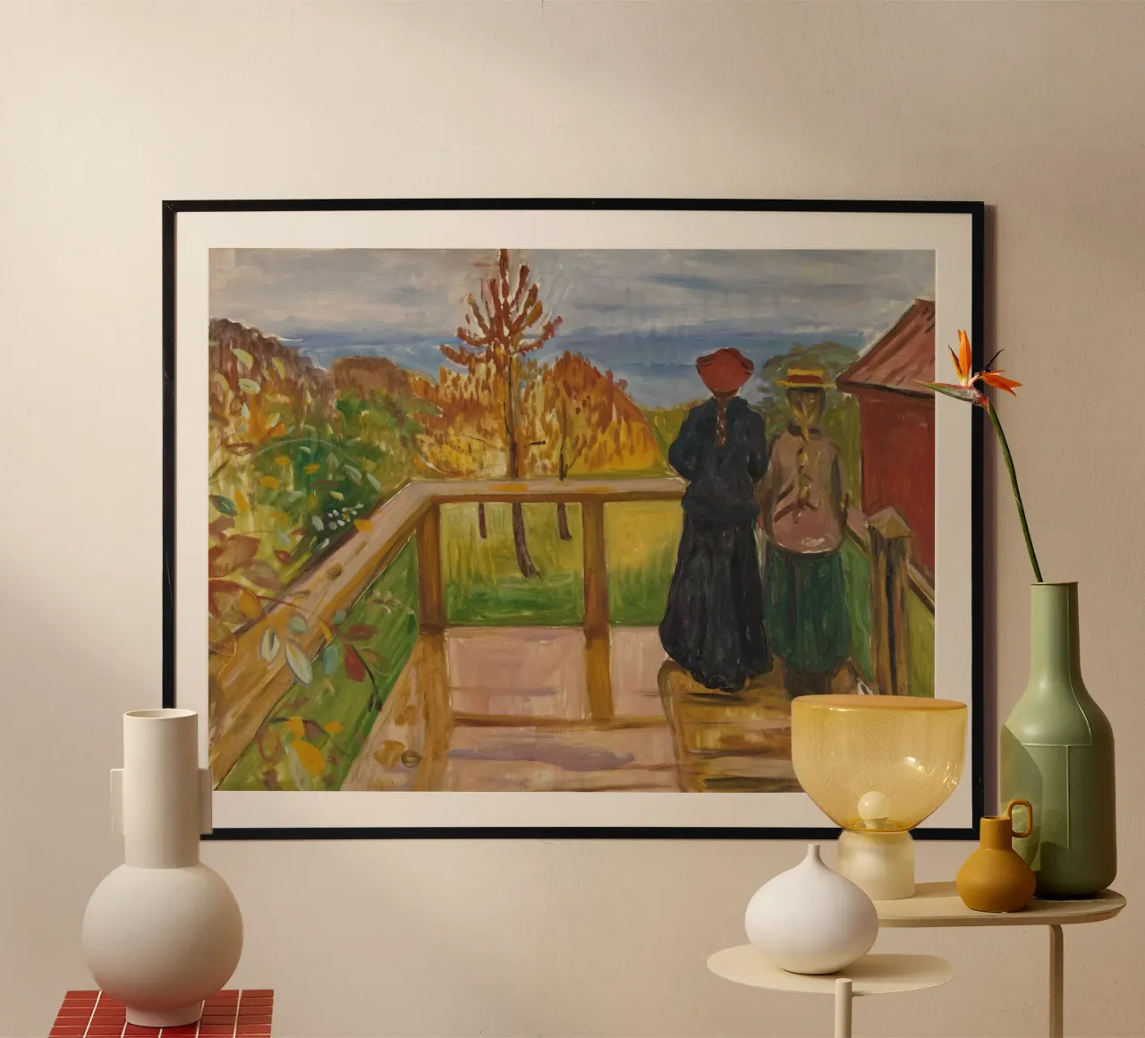 Edvard Munch - Sulla veranda poster da ARTOTHEK