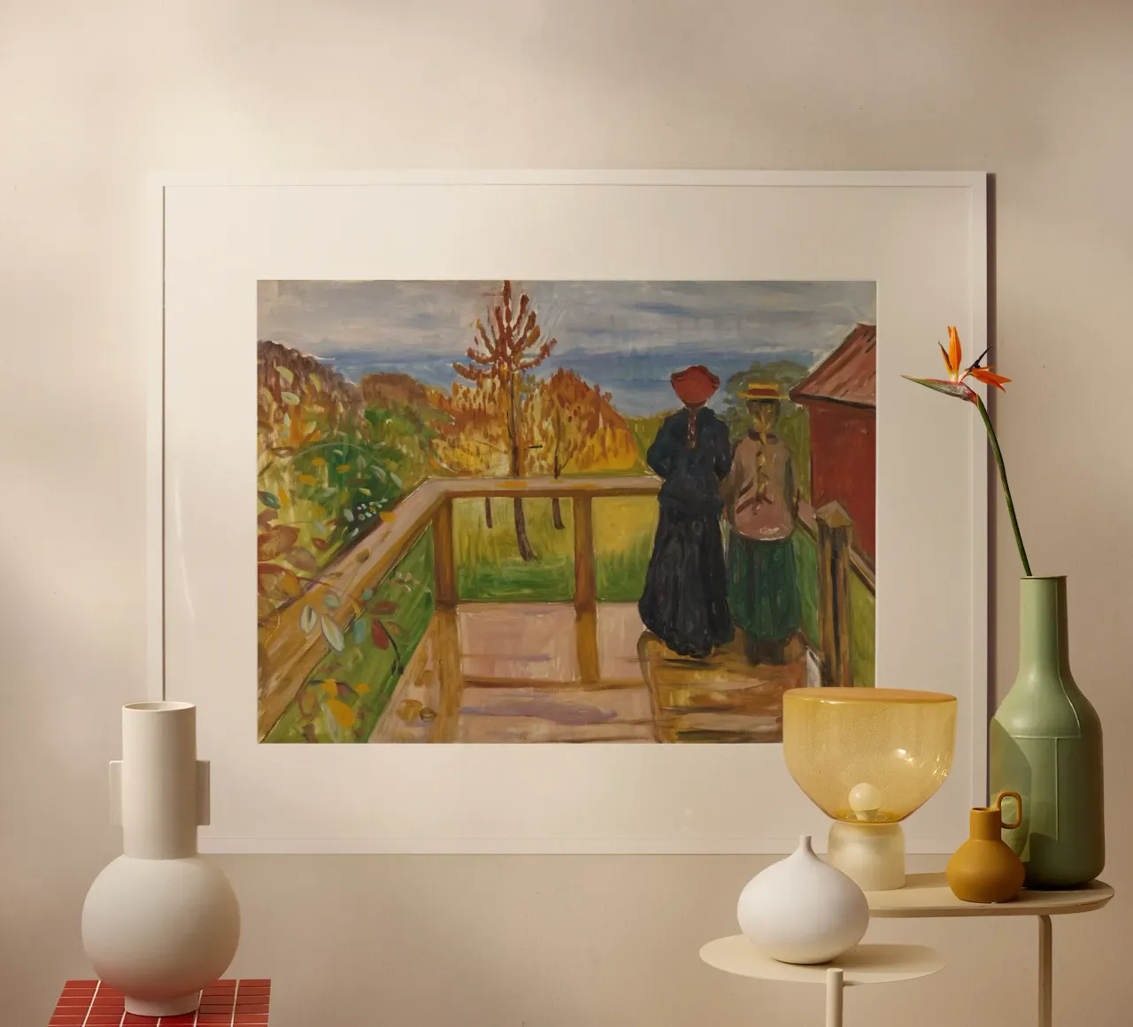 Edvard Munch - Sulla veranda poster da ARTOTHEK