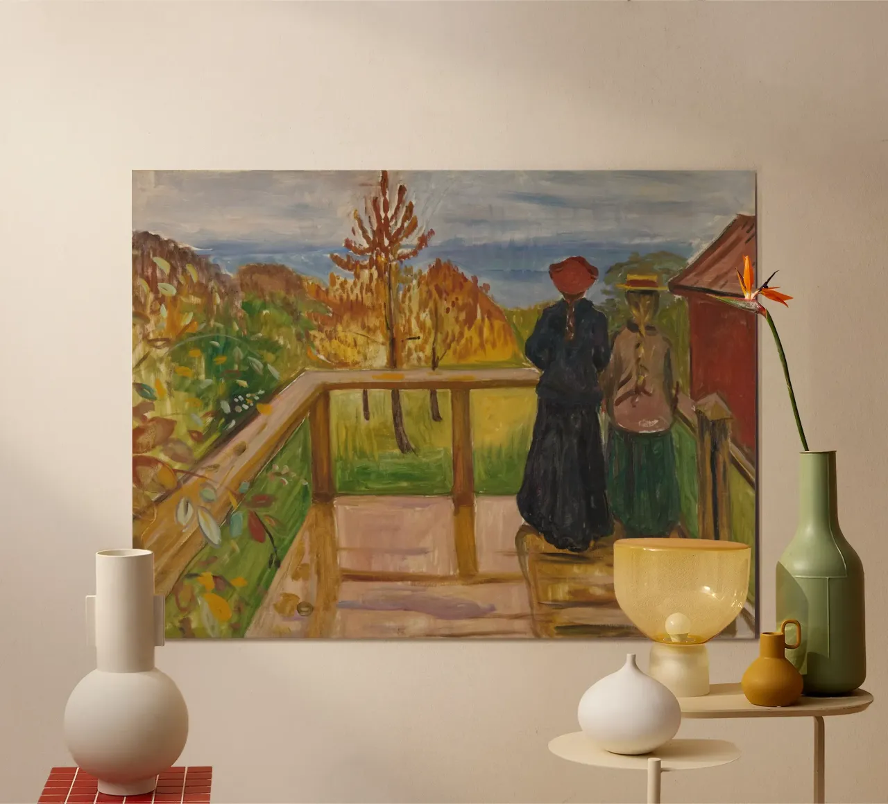 Edvard Munch - Sulla veranda poster da ARTOTHEK