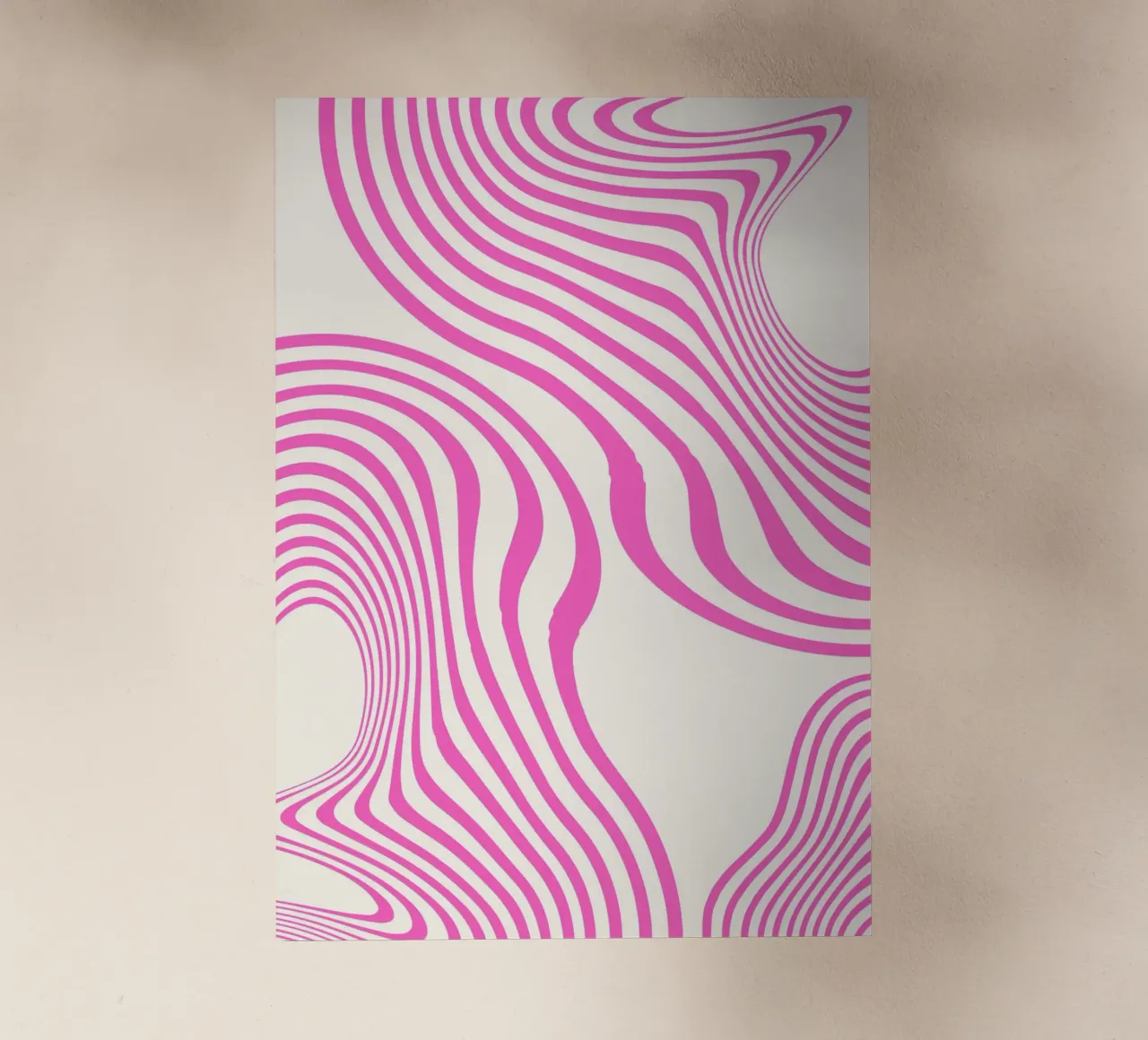 Pink Waves  |  Minimal Art  |  Organic Shapes pellicola backlit da PrintCessStudio