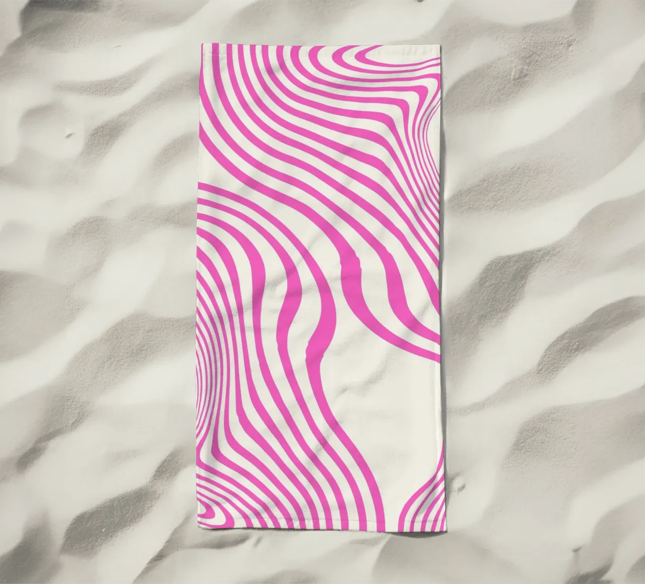 Pink Waves  |  Minimal Art  |  Organic Shapes telo mare da PrintCessStudio