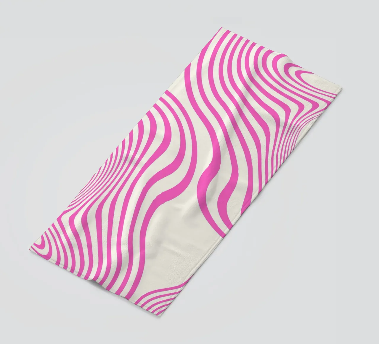 Pink Waves  |  Minimal Art  |  Organic Shapes telo mare da PrintCessStudio