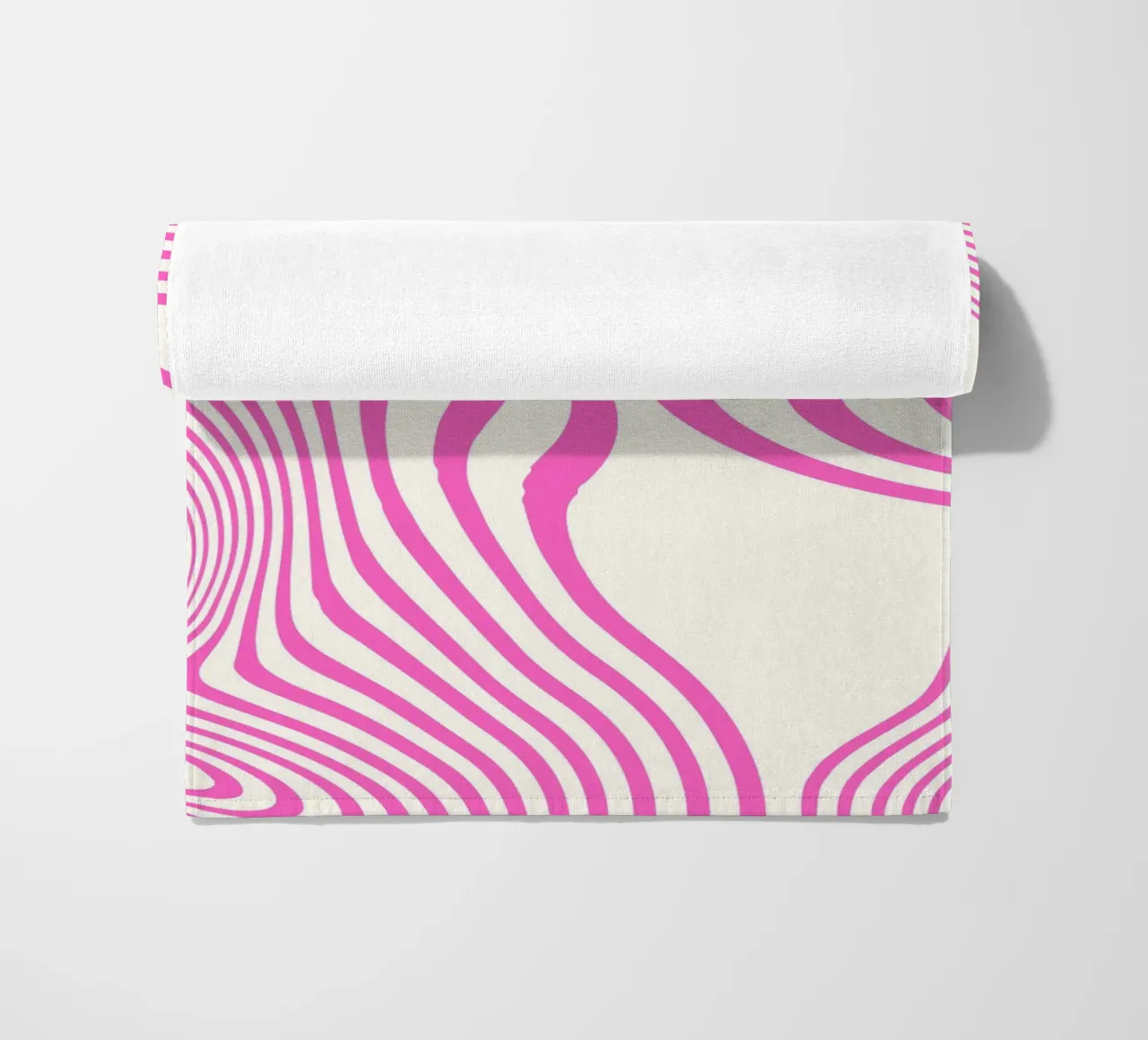 Pink Waves  |  Minimal Art  |  Organic Shapes telo mare da PrintCessStudio