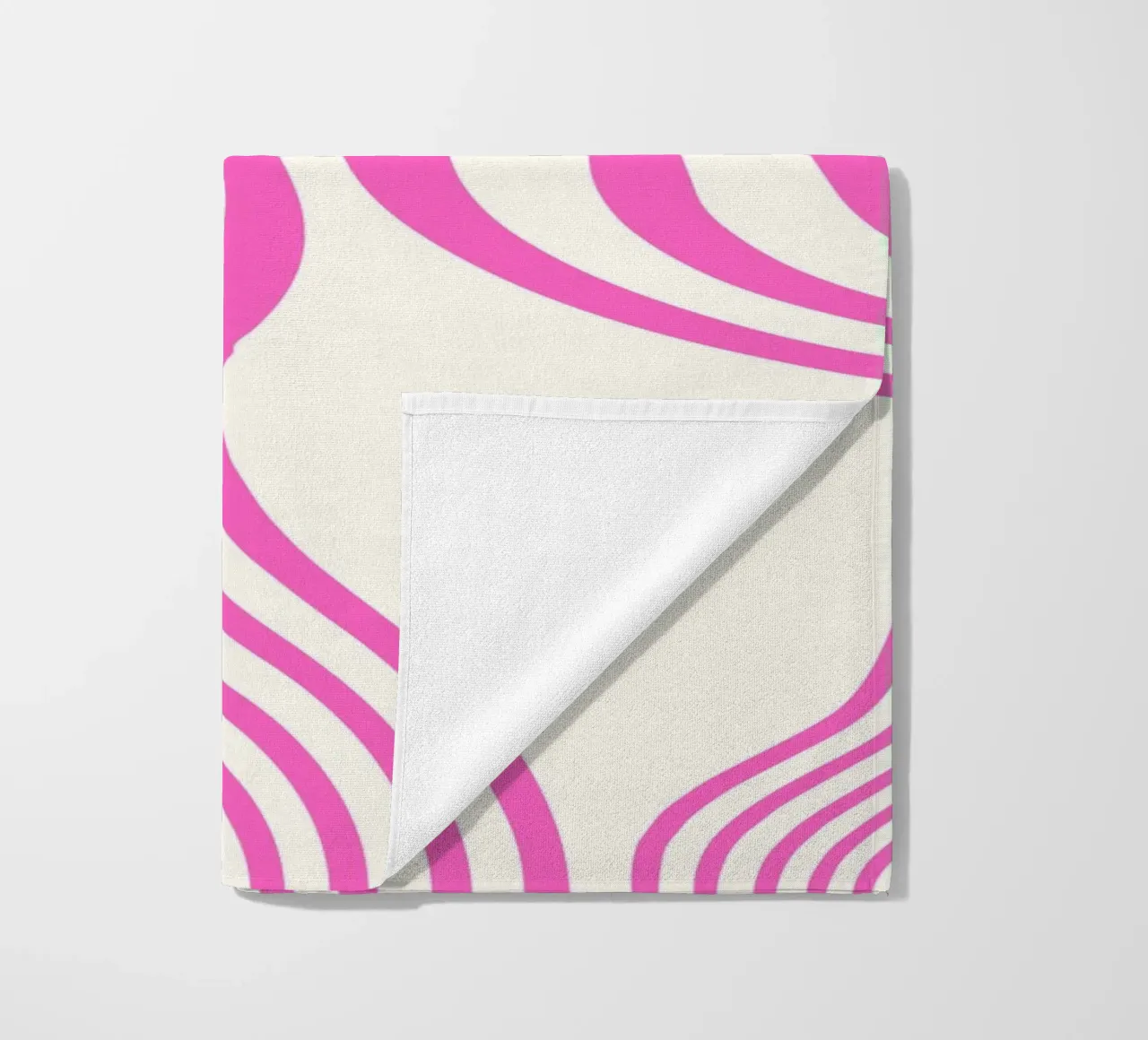 Pink Waves  |  Minimal Art  |  Organic Shapes telo mare da PrintCessStudio