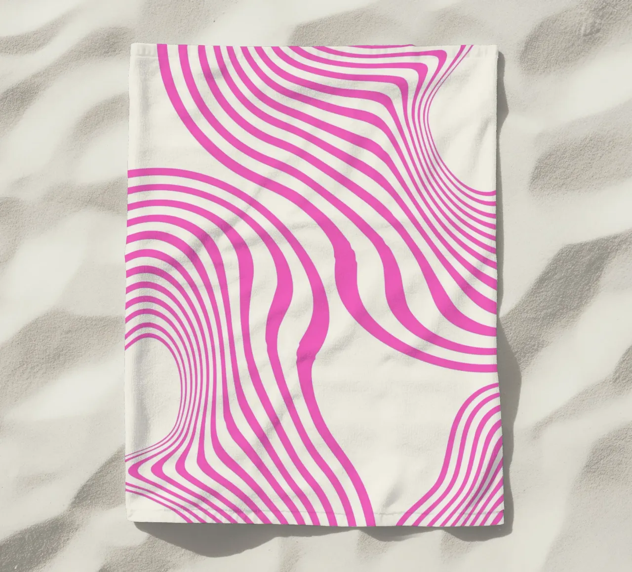 Pink Waves  |  Minimal Art  |  Organic Shapes telo mare da PrintCessStudio
