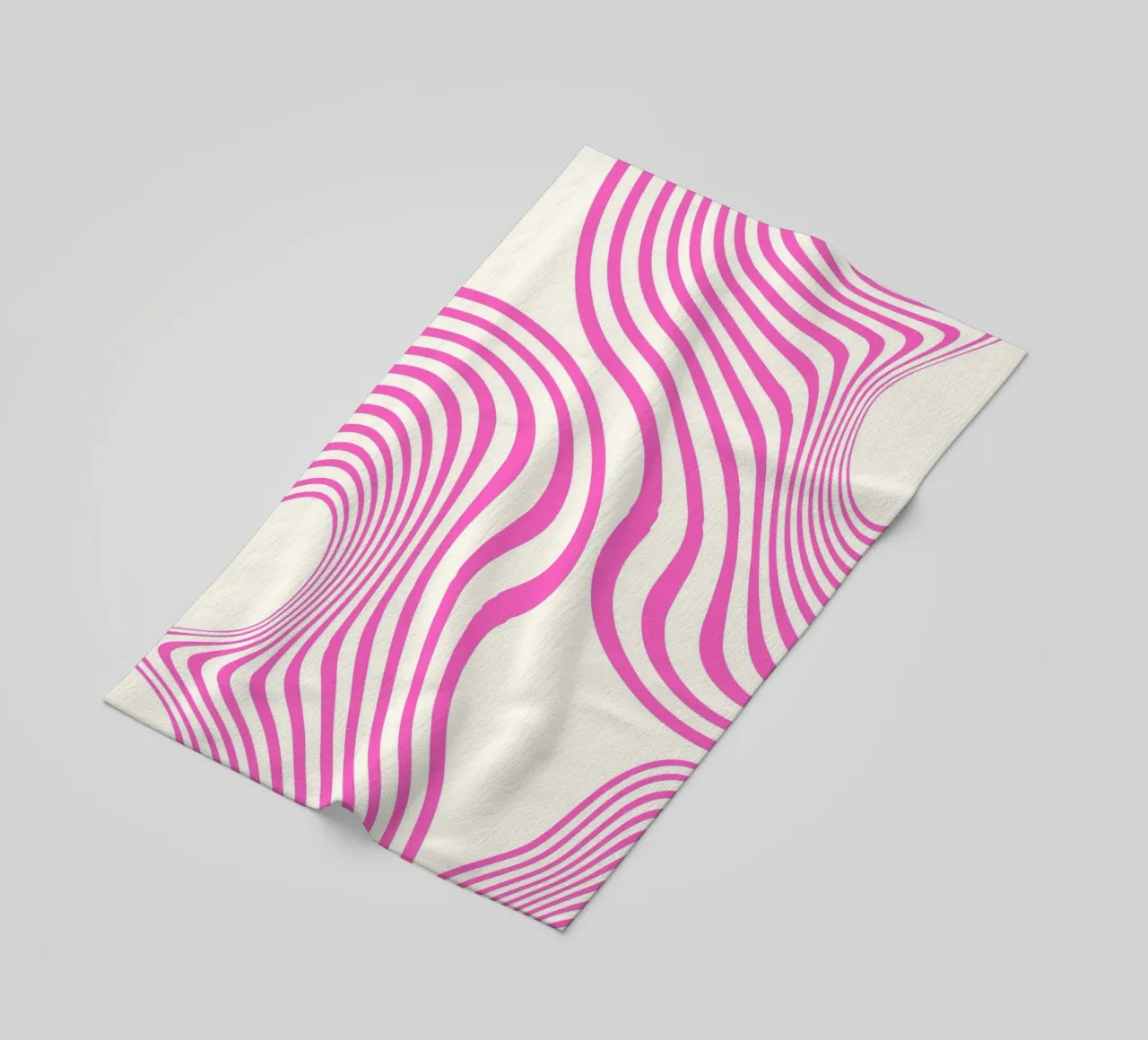 Pink Waves  |  Minimal Art  |  Organic Shapes telo mare da PrintCessStudio