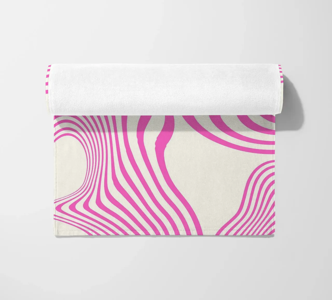 Pink Waves  |  Minimal Art  |  Organic Shapes telo mare da PrintCessStudio