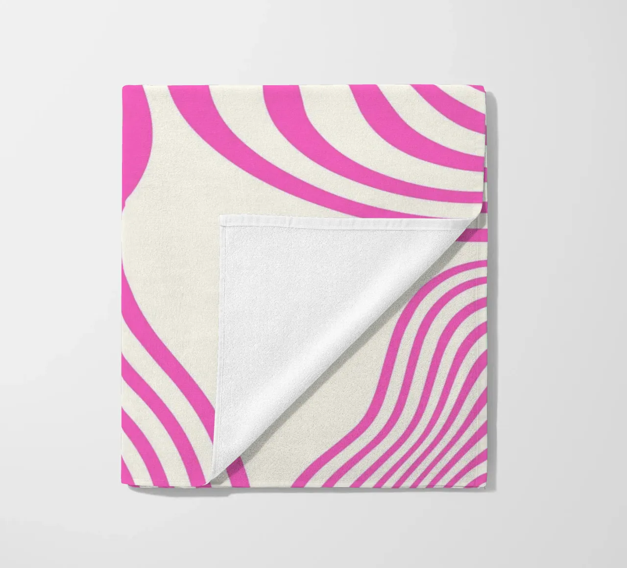 Pink Waves  |  Minimal Art  |  Organic Shapes telo mare da PrintCessStudio
