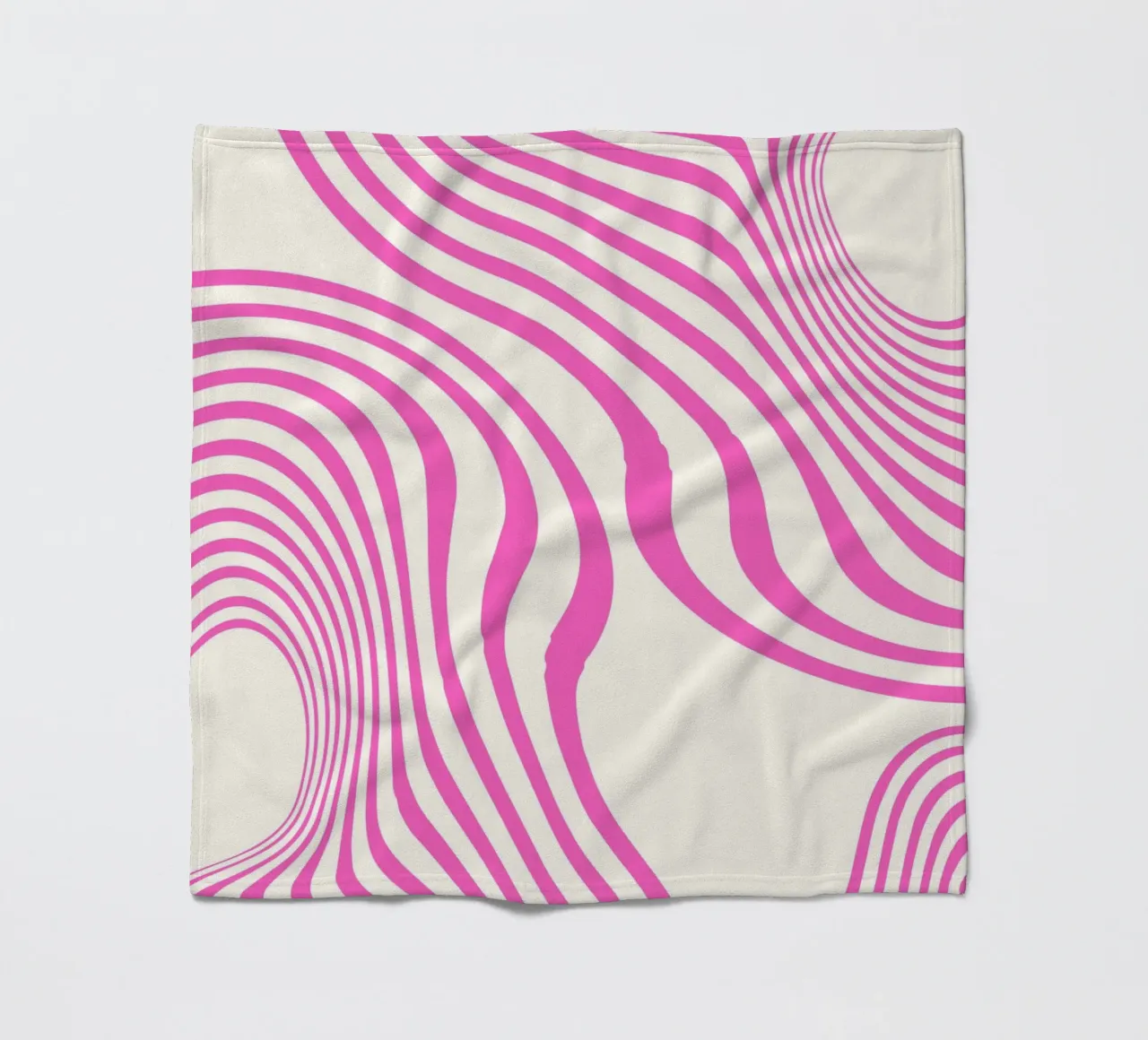 Pink Waves  |  Minimal Art  |  Organic Shapes coperta in pile da PrintCessStudio