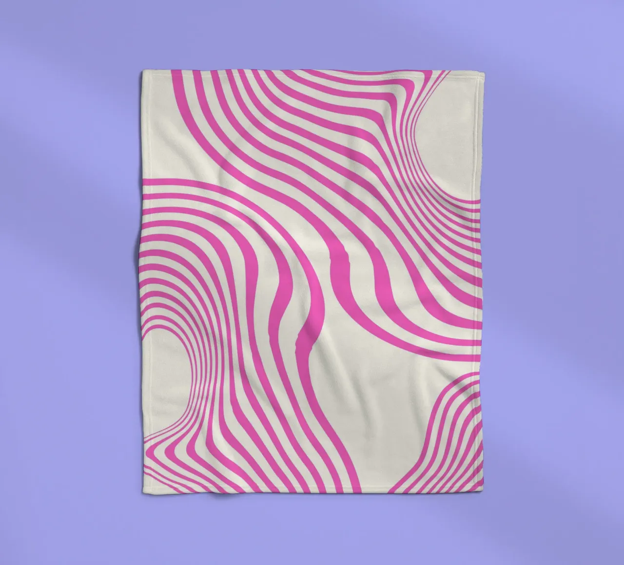 Pink Waves  |  Minimal Art  |  Organic Shapes coperta in pile da PrintCessStudio