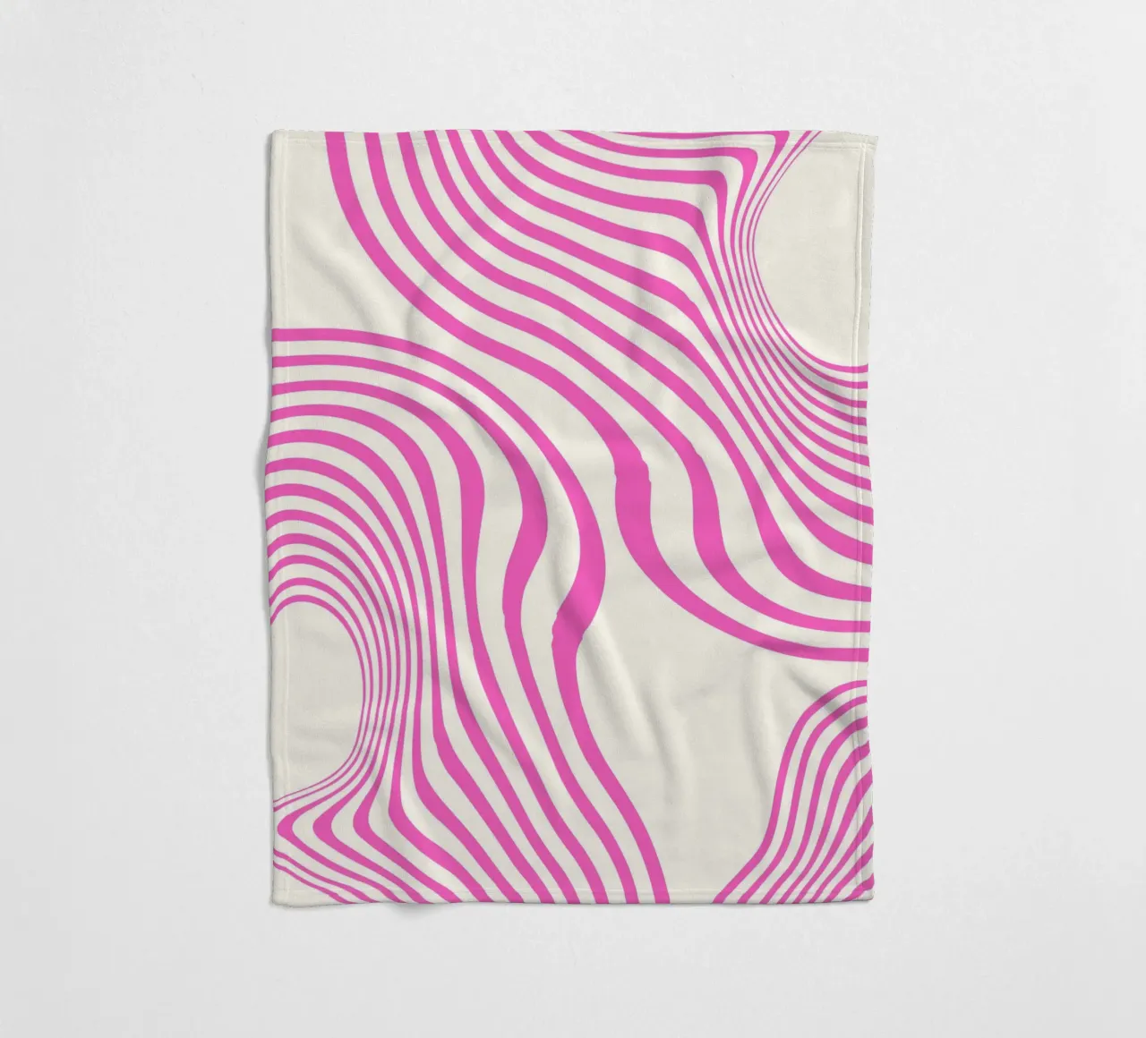 Pink Waves  |  Minimal Art  |  Organic Shapes coperta in pile da PrintCessStudio