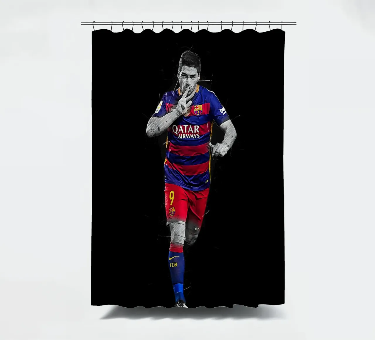 Luis Suarez tenda da doccia da tenten