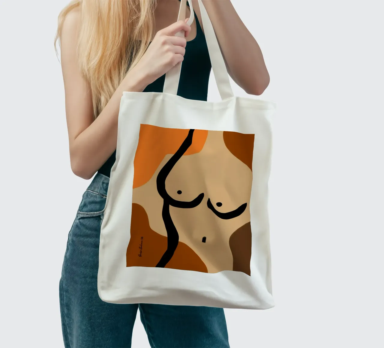 Tranquil Bloom borsa in juta da Mike Leymi