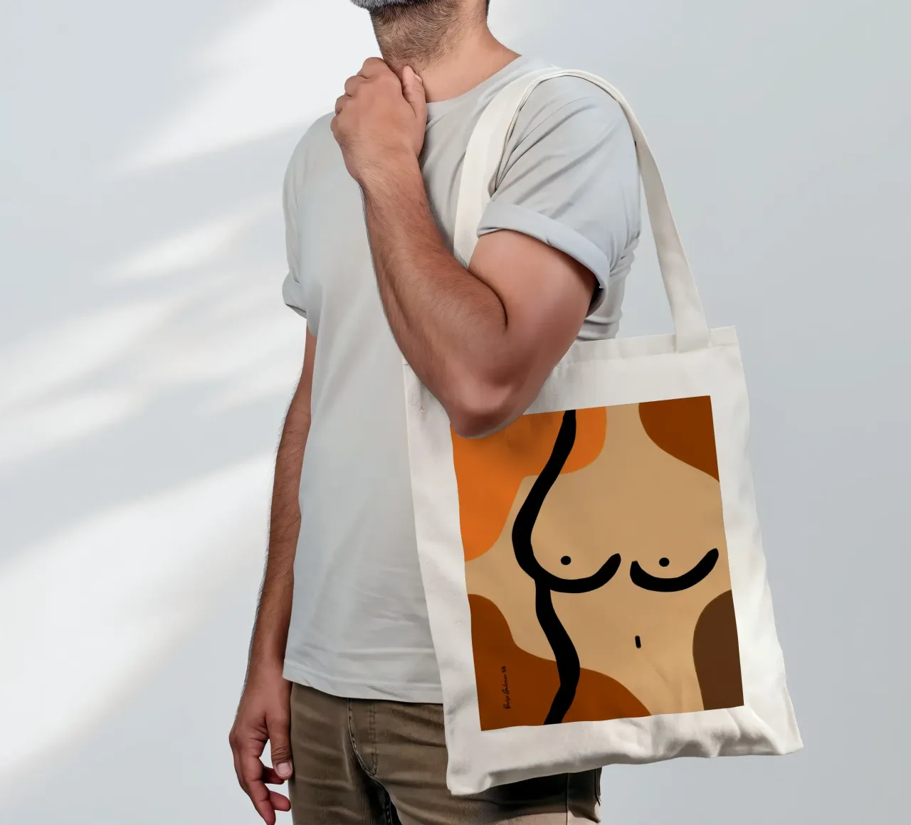 Tranquil Bloom borsa in juta da Mike Leymi