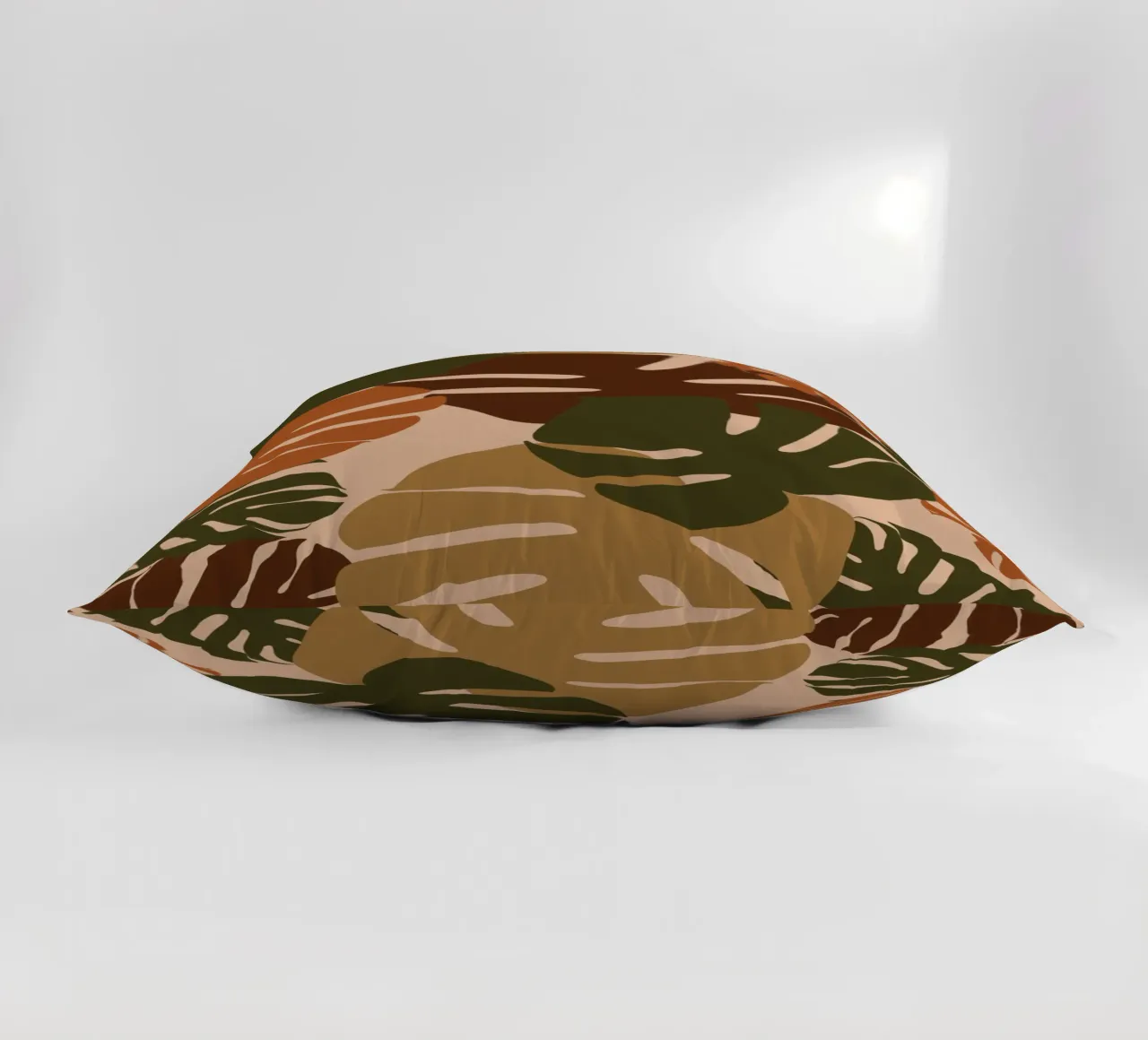 Autumn Monstera decorative cushion by Mathudace Créas