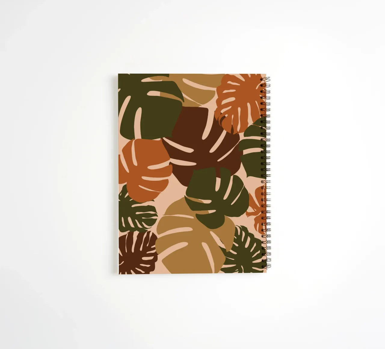 Autumn Monstera spiral notebook by Mathudace Créas
