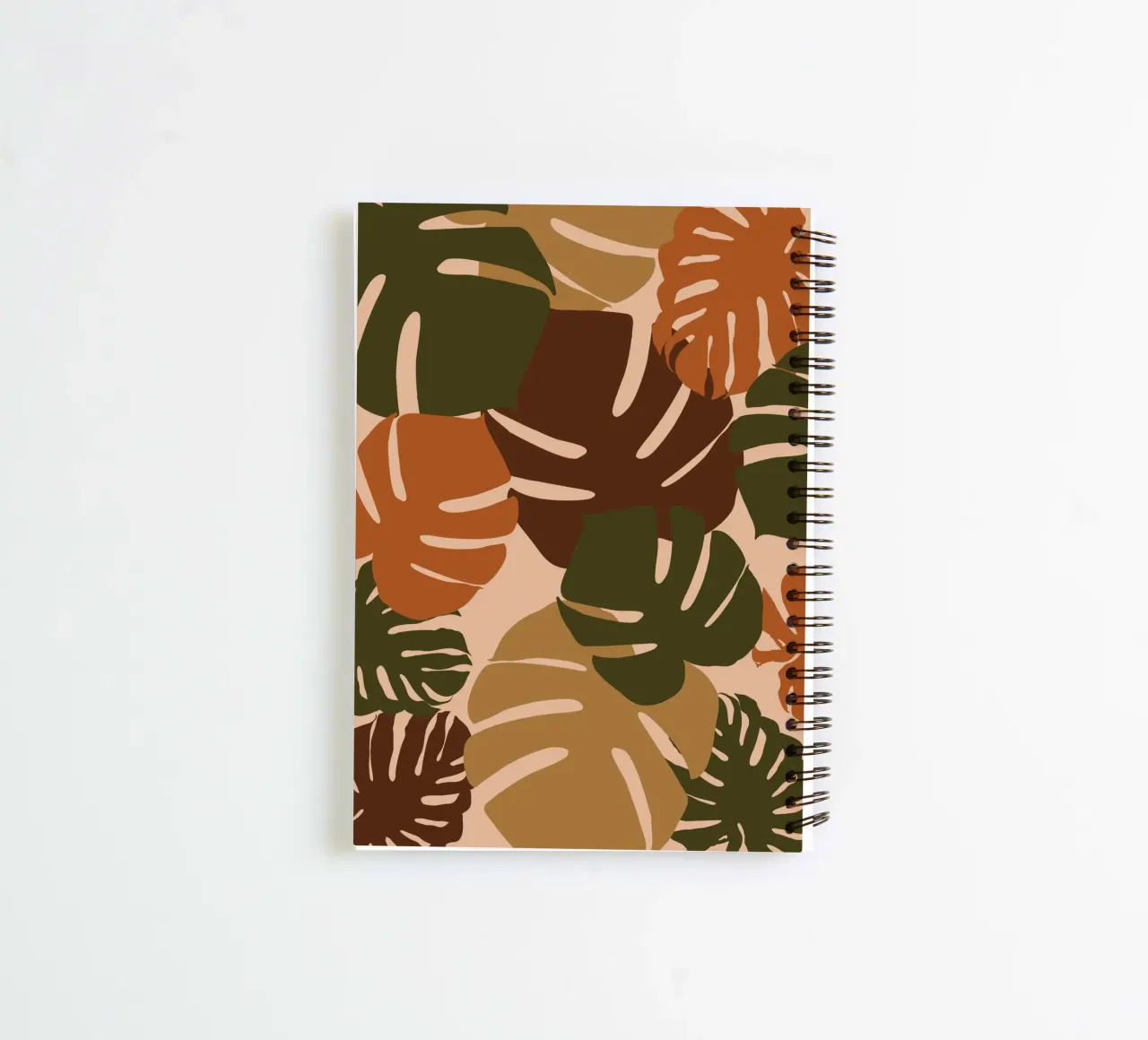 Autumn Monstera spiral notebook by Mathudace Créas