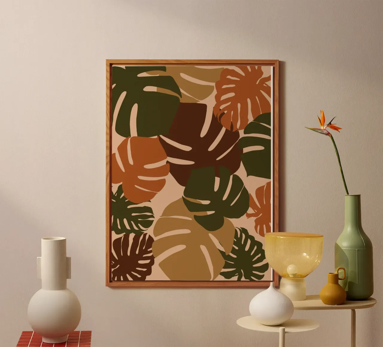 Autumn Monstera alu-dibond by Mathudace Créas