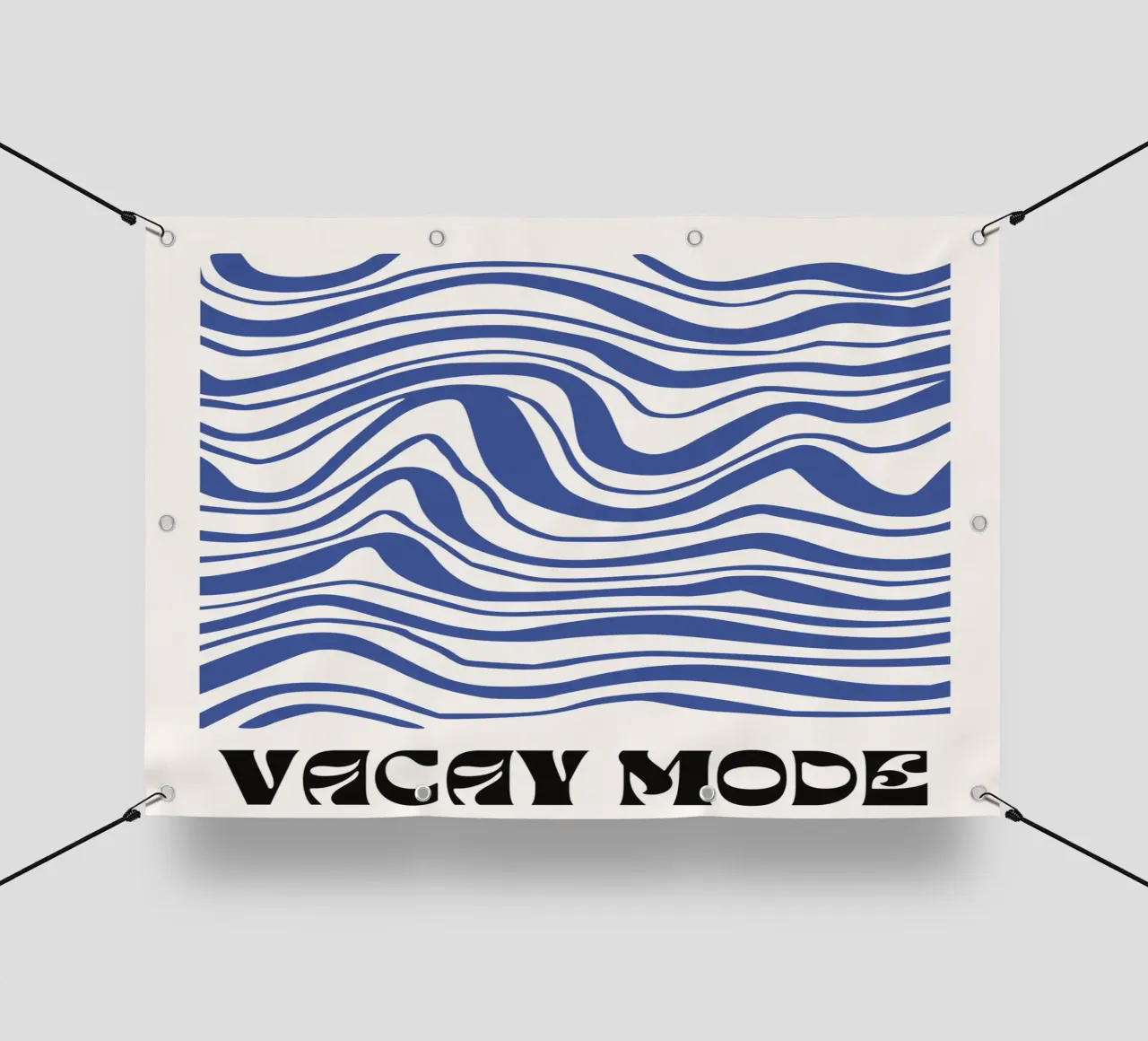 Vacay Mode  |  Contemporary Wavy Design telo in pvc da PrintCessStudio