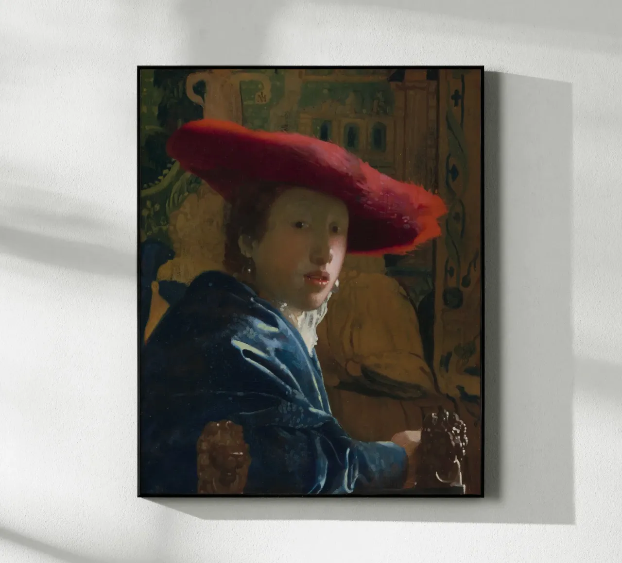 Vermeer - Ragazza con il cappello rosso plexiglass da ARTOTHEK
