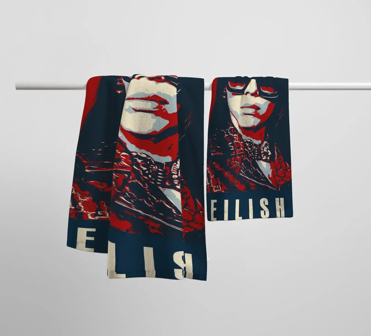 billie eilish asciugamano da bagno da HopeStudio