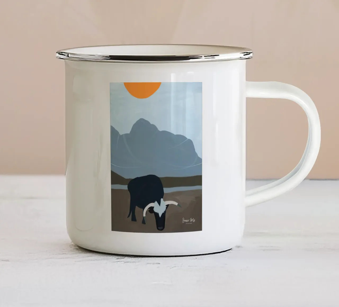 Subtle Flow tazza in smalto da Mike Leymi