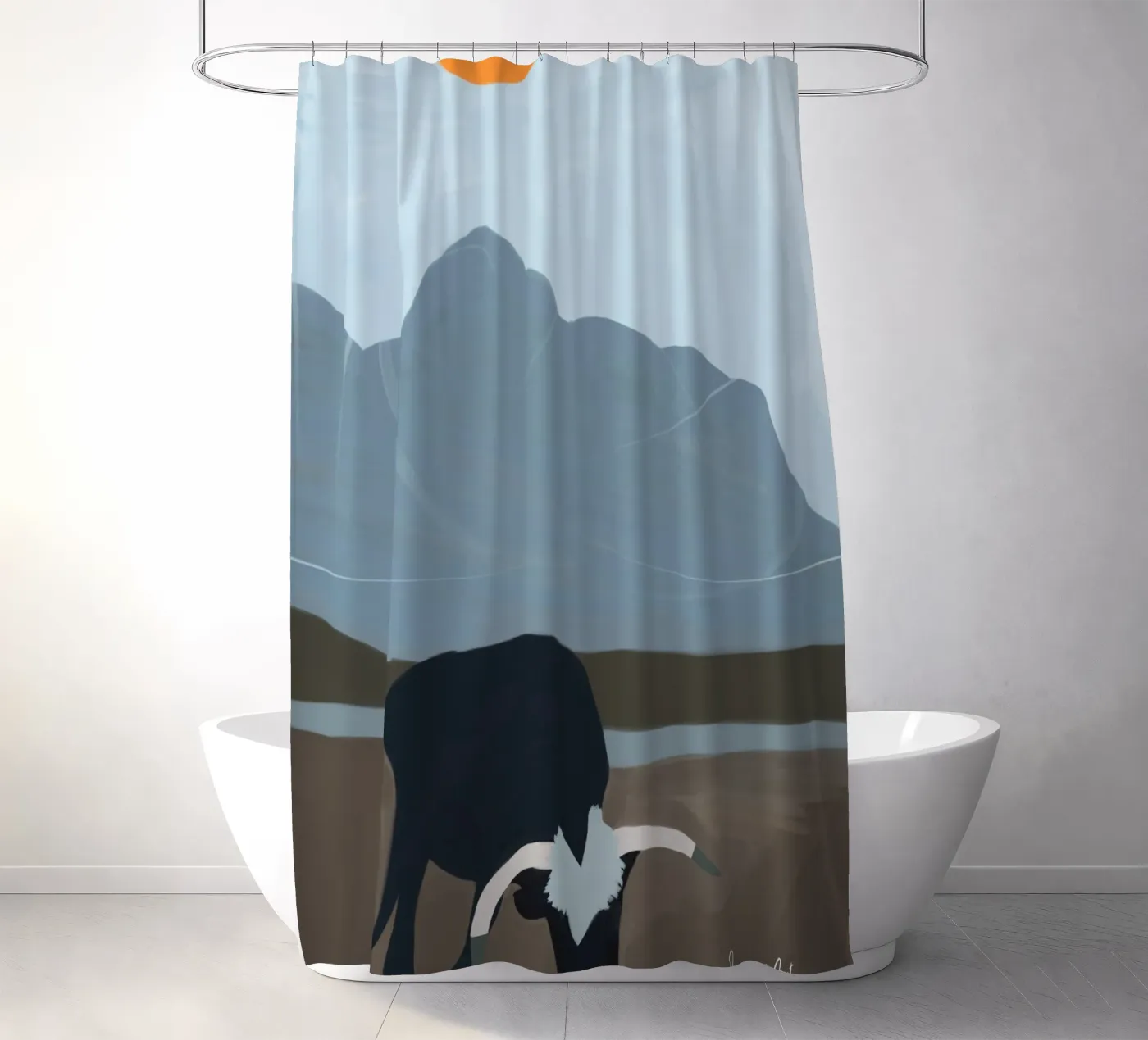 Subtle Flow douchegordijn van Mike Leymi