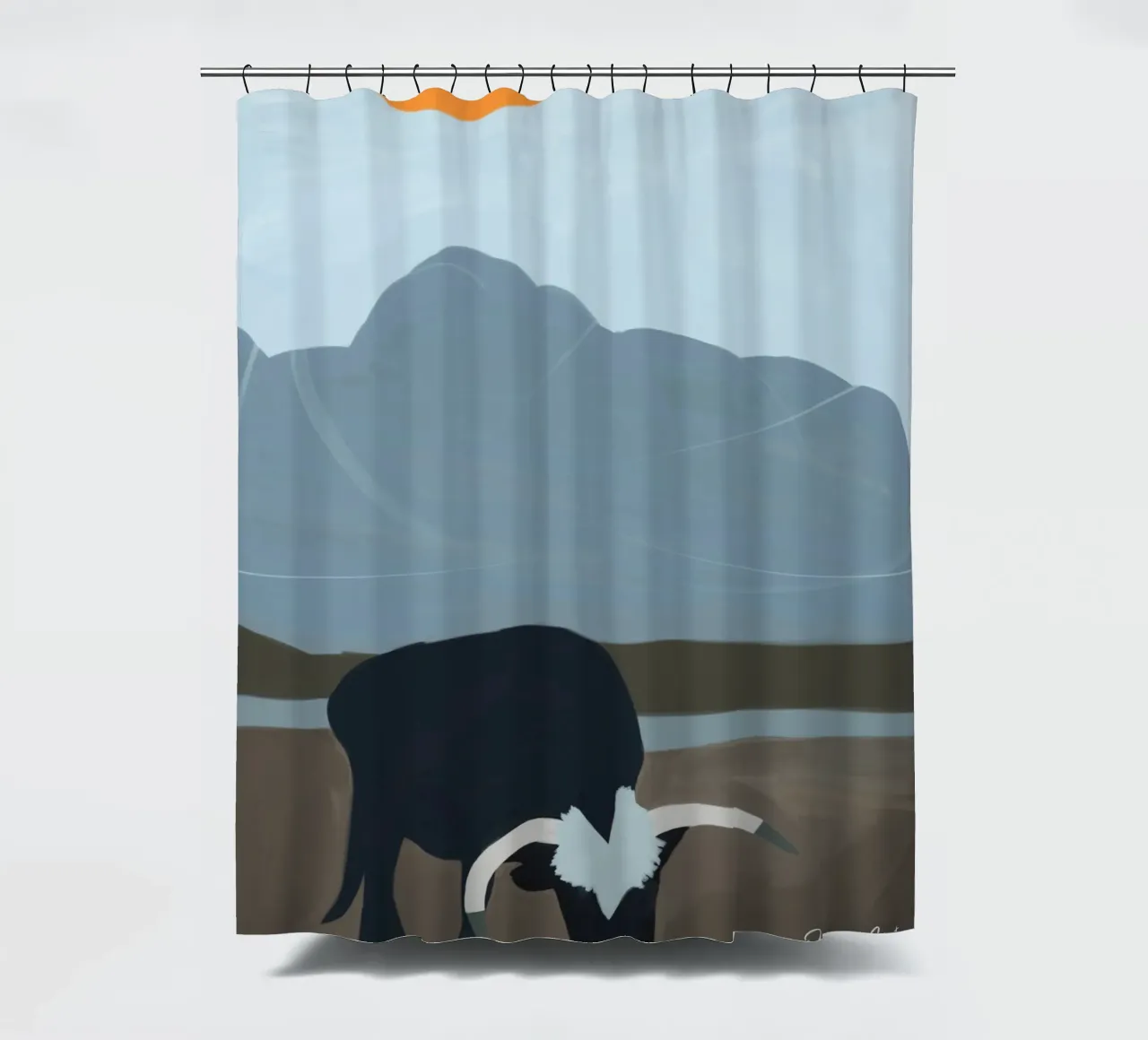 Subtle Flow Duschvorhang von Mike Leymi