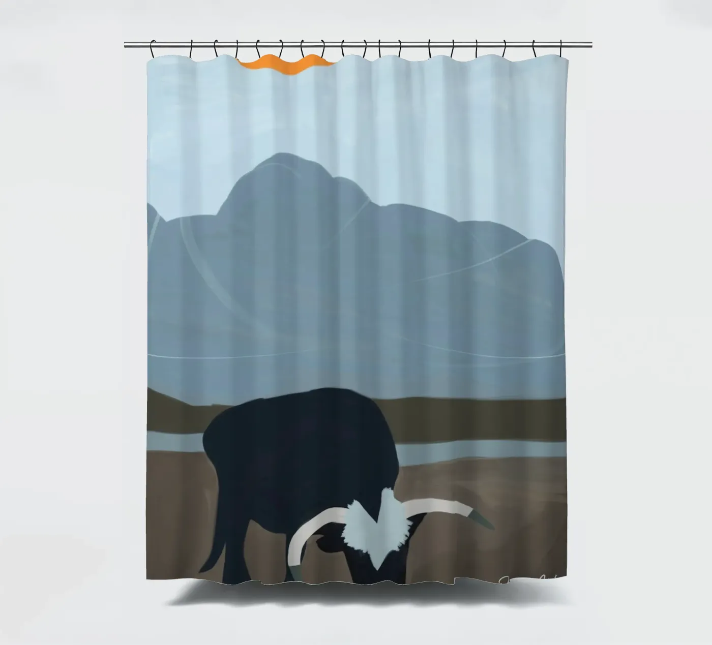 Subtle Flow douchegordijn van Mike Leymi