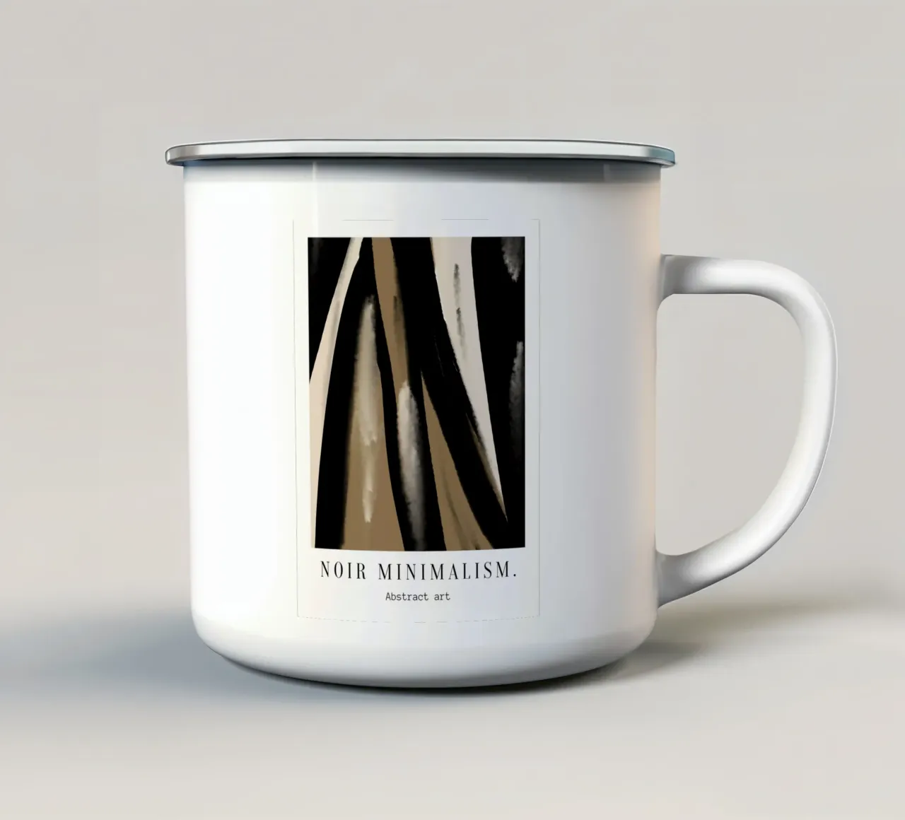 Noir Minimalism tazza in smalto da Mathudace Créas
