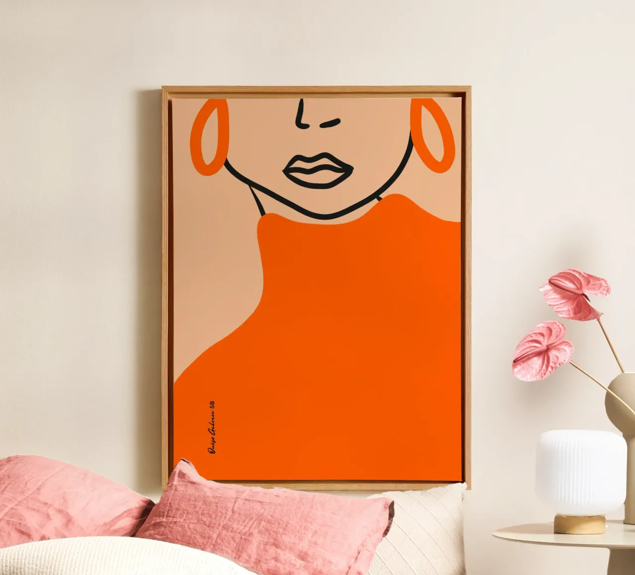 Ethereal Ripples canvas met Baklijst van Mike Leymi