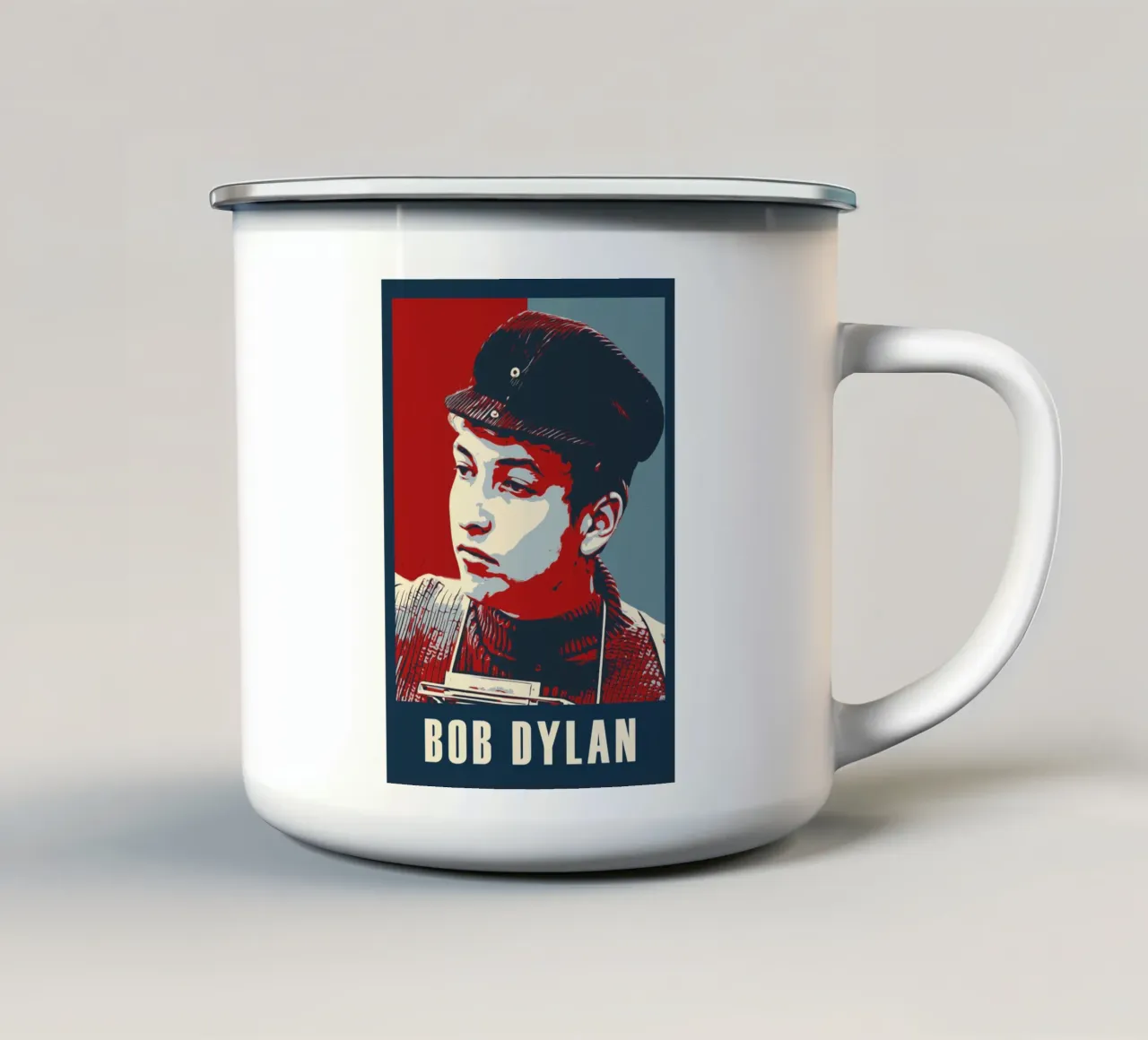 bob dylan emaille mok van HopeStudio