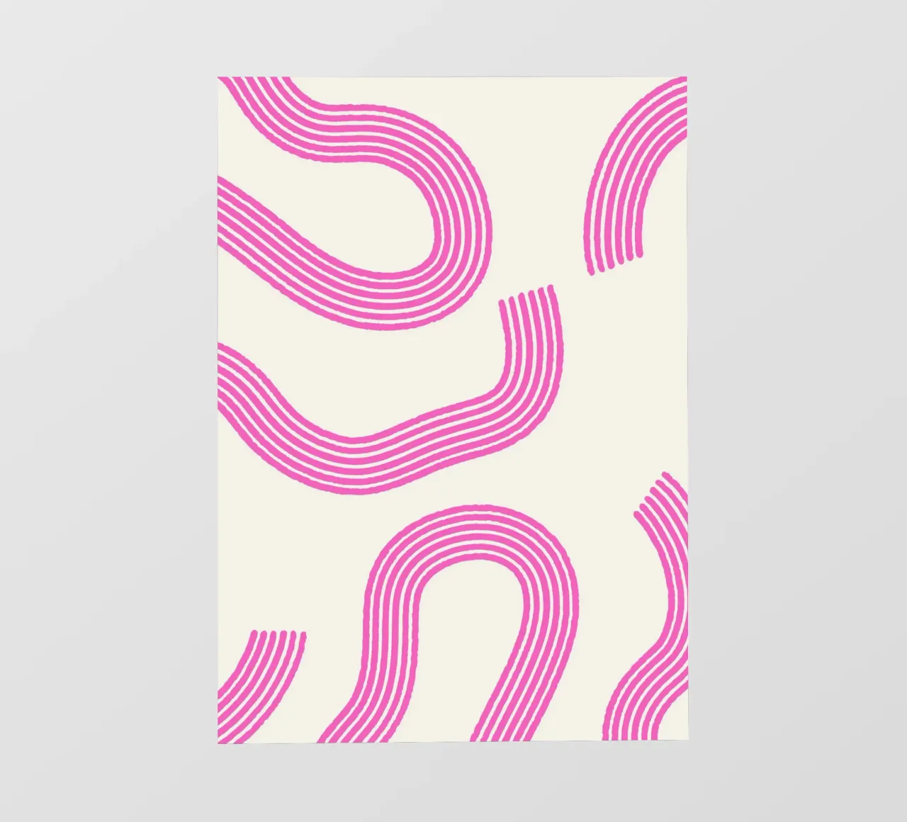 Blush Currents  |  Pink Abstract Design  |  Contemporary pellicola backlit da PrintCessStudio