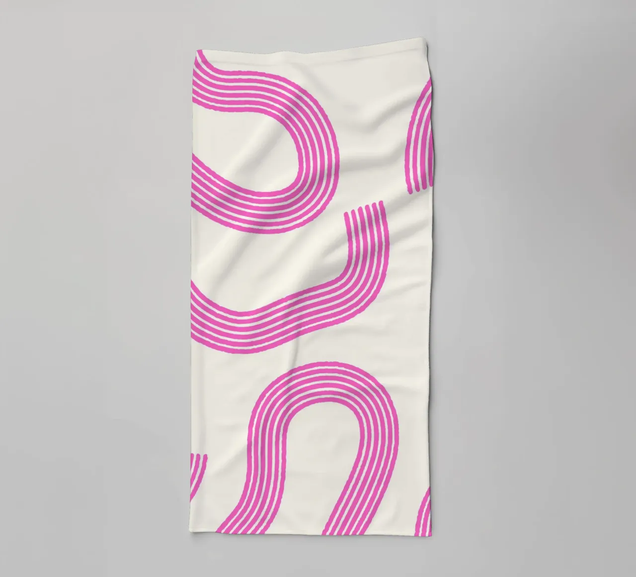 Blush Currents  |  Pink Abstract Design  |  Contemporary asciugamano da bagno da PrintCessStudio