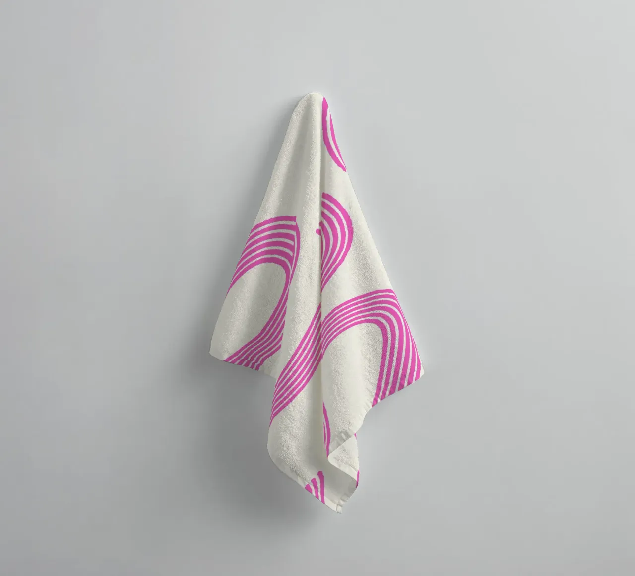 Blush Currents  |  Pink Abstract Design  |  Contemporary asciugamano da bagno da PrintCessStudio