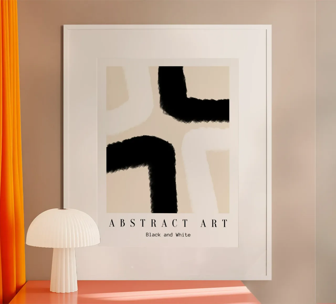 Black and White Art poster con telaio in plastica da Mathudace Créas